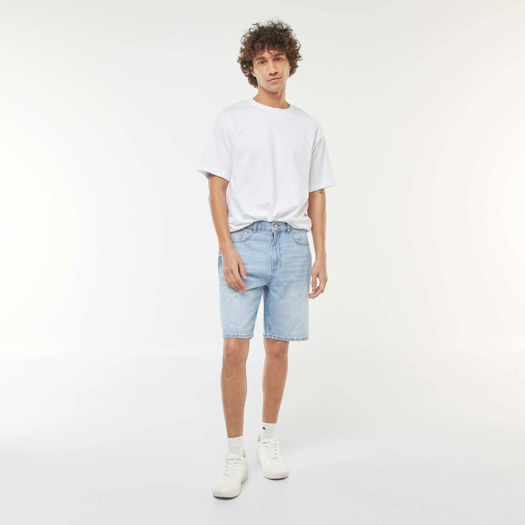 Denim Bermuda shorts BLUE - Image 4