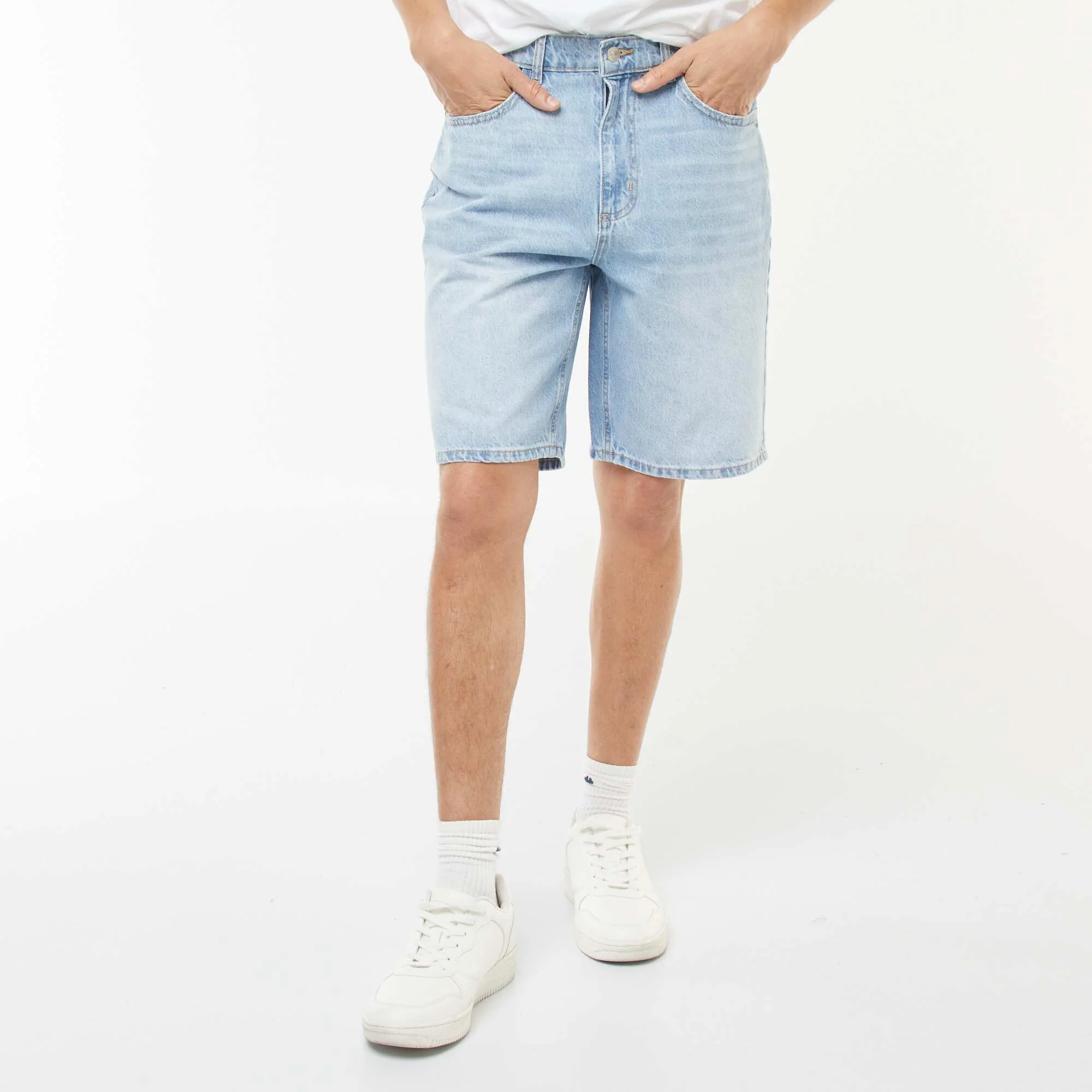 Denim Bermuda shorts BLUE - Image 5