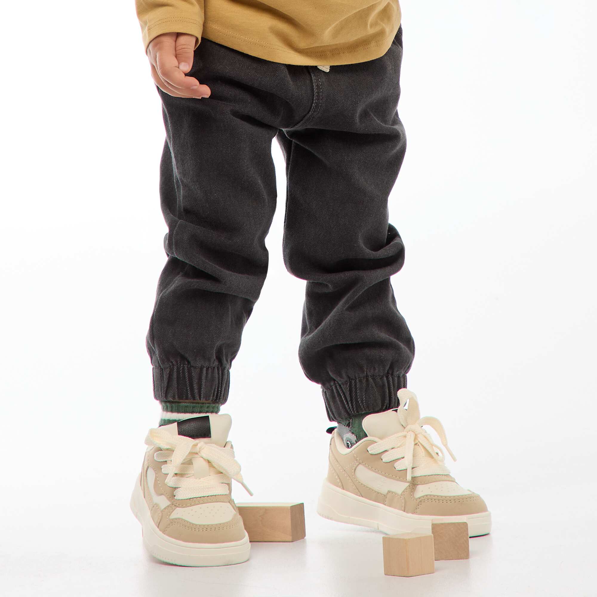 Denim Joggers GREY - Image 2