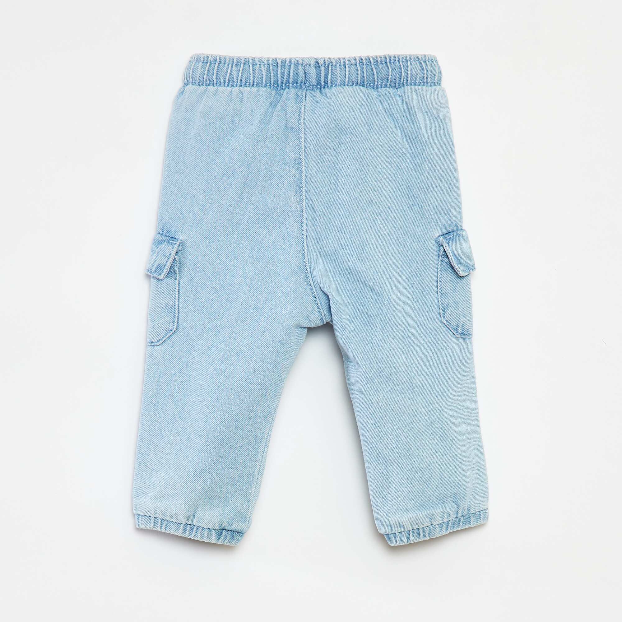 Denim joggers with pockets BLUE - Image 2