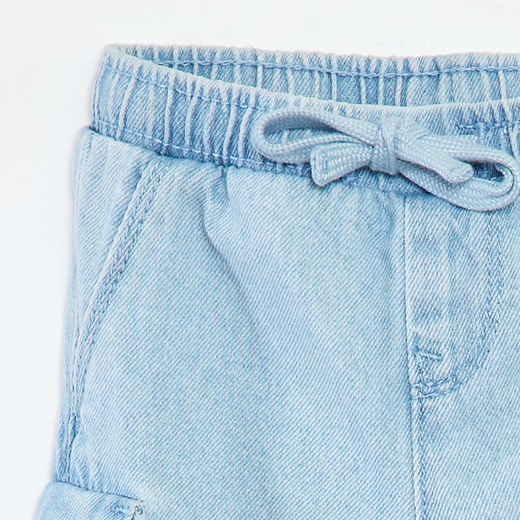 Denim joggers with pockets BLUE - Image 3