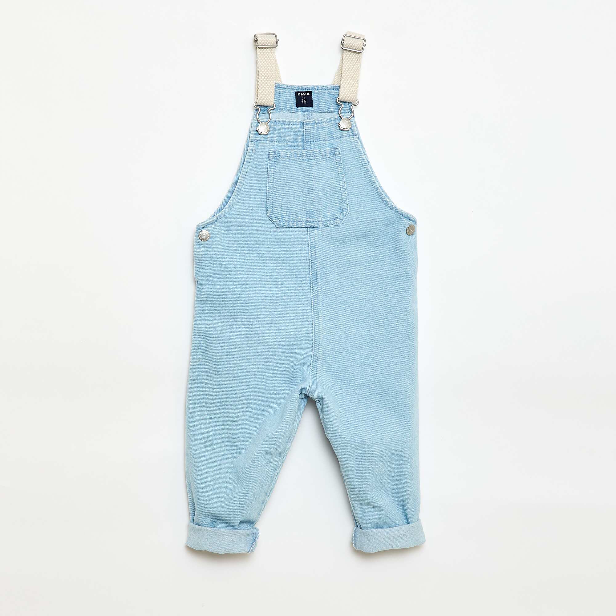 Denim Overalls with Patch Pocket BLUE