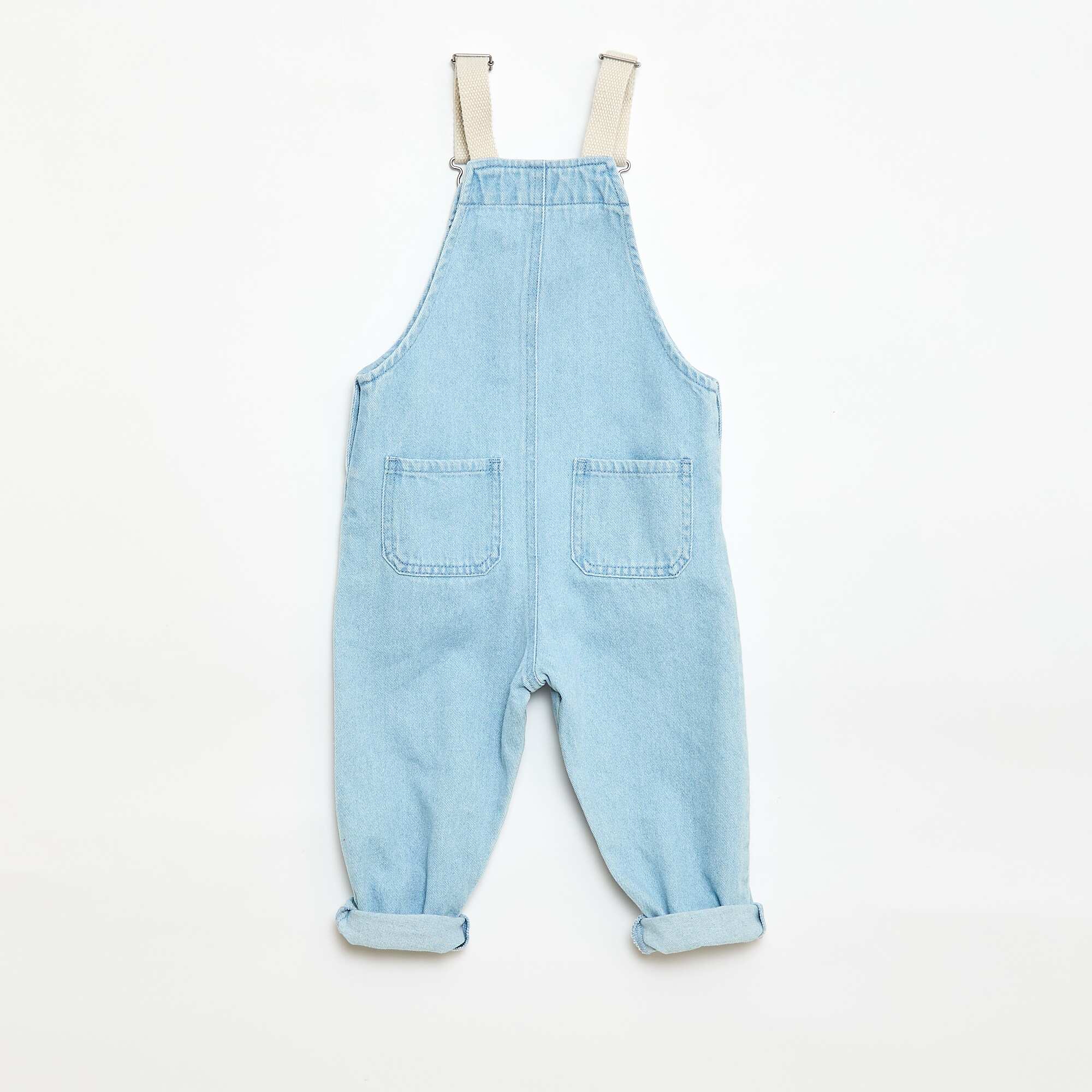 Denim Overalls with Patch Pocket BLUE - Image 3