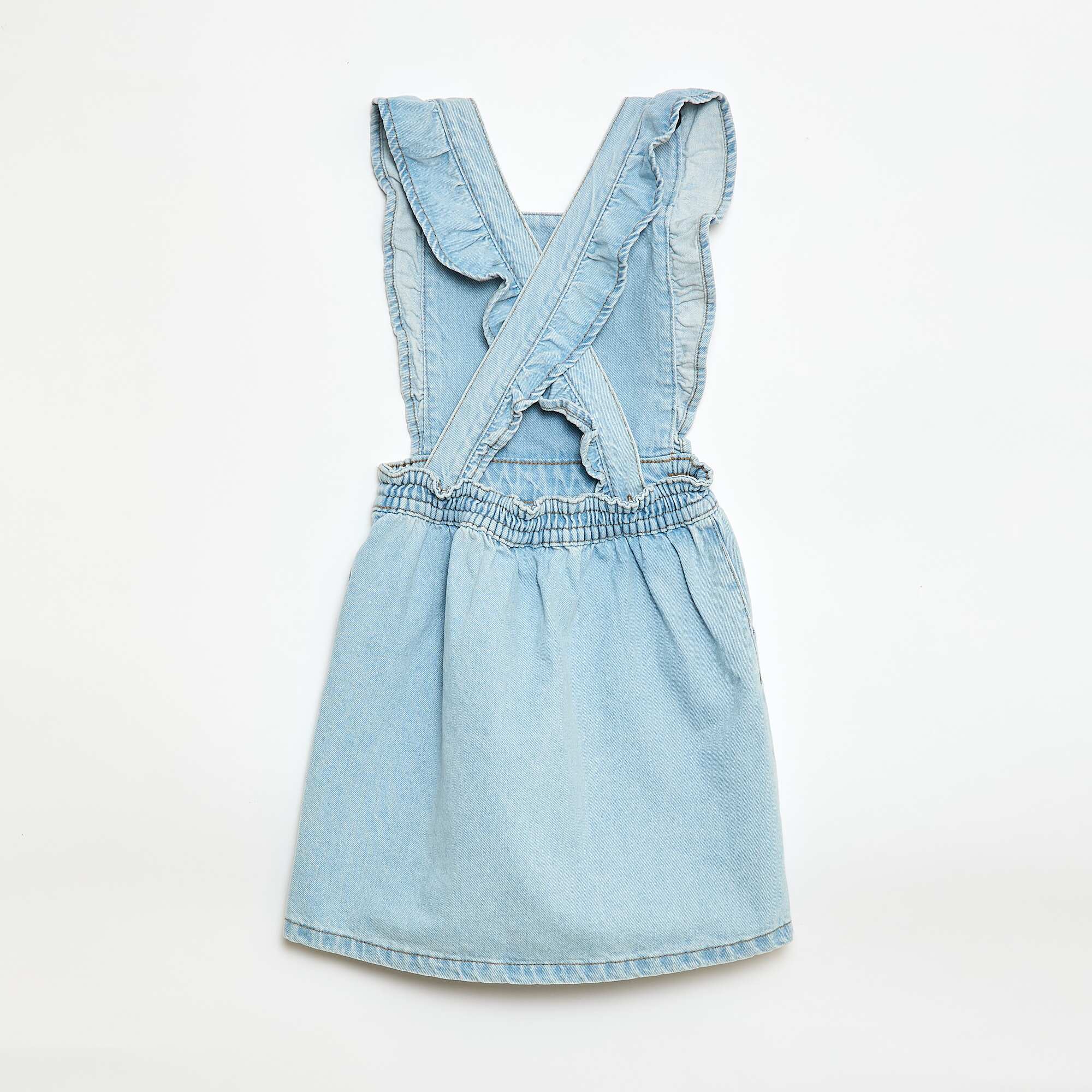 Denim Overalls with Ruffles BLUE - Image 2