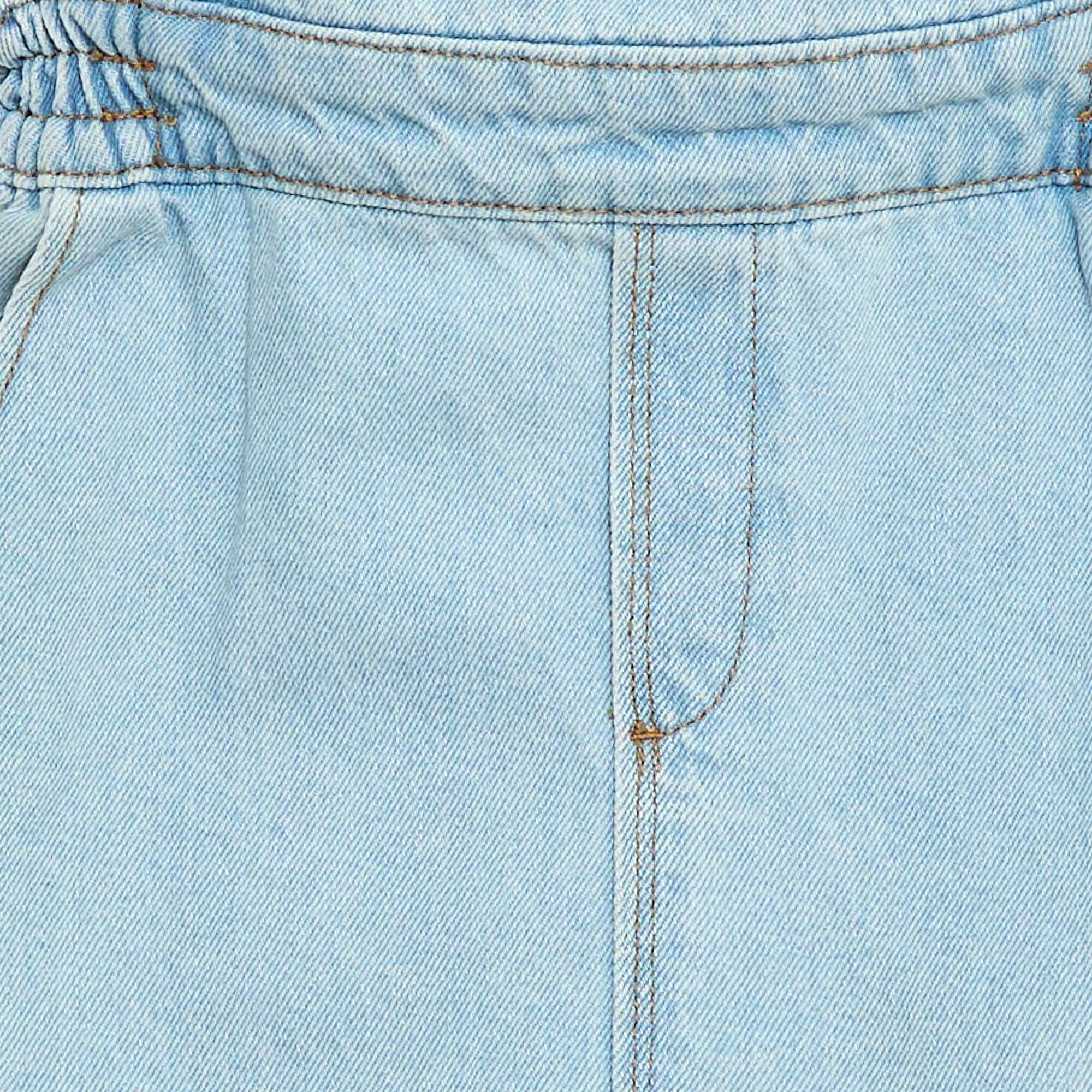 Denim Overalls with Ruffles BLUE - Image 3