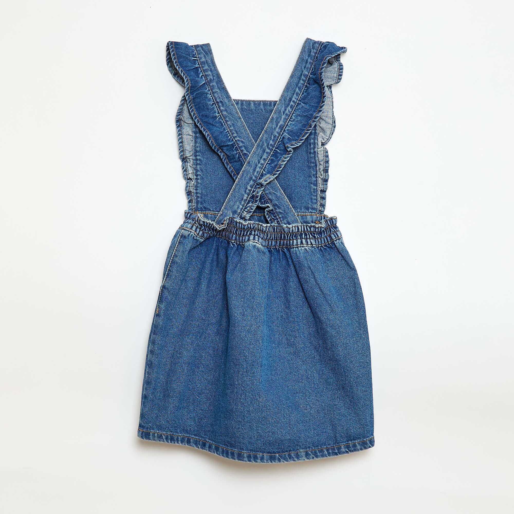 Denim Overalls with Ruffles BLUE - Image 2