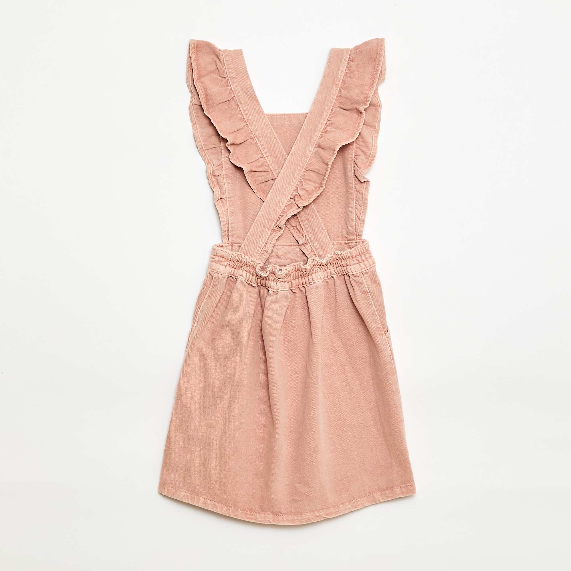 Denim Overalls with Ruffles PINK - Image 3