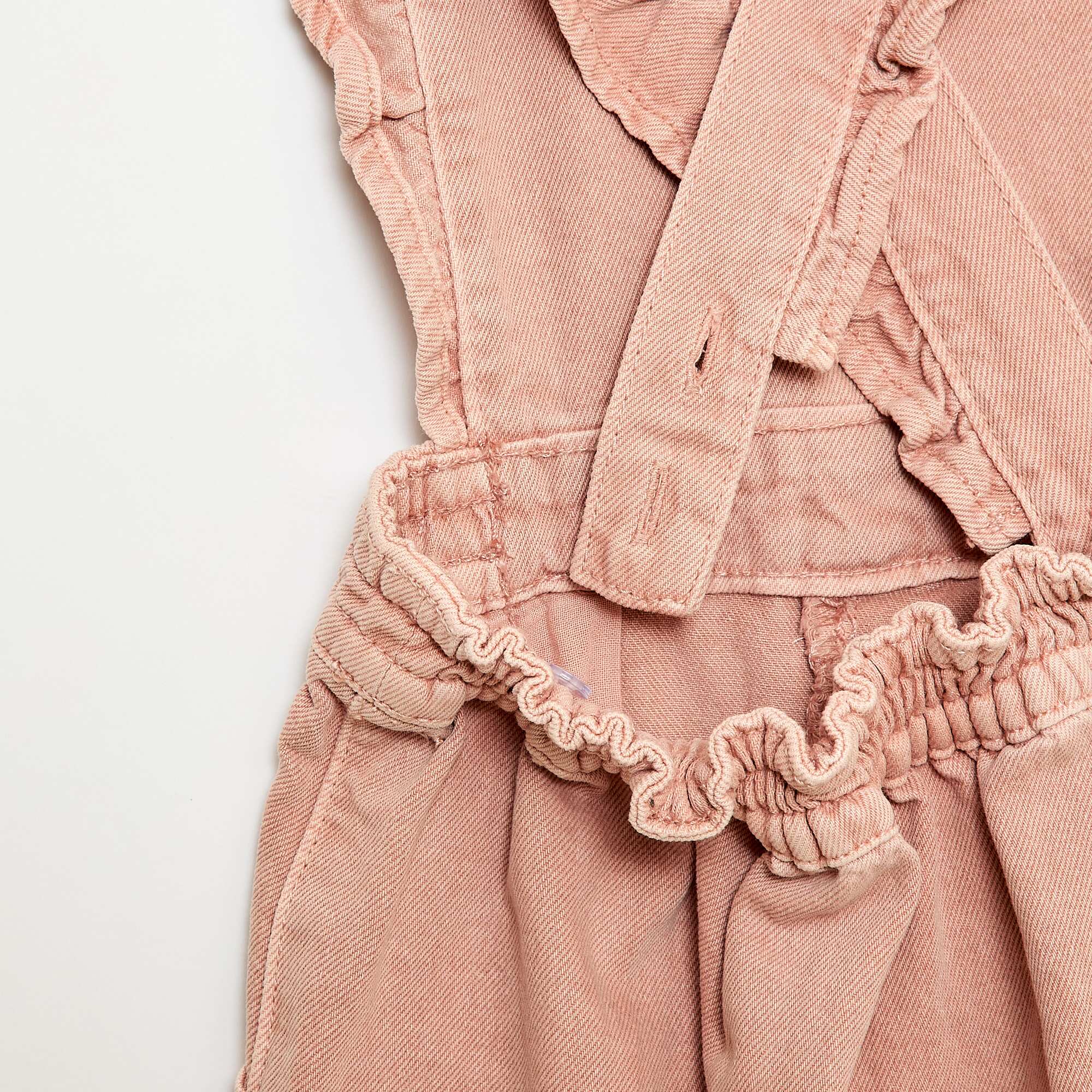 Denim Overalls with Ruffles PINK - Image 4