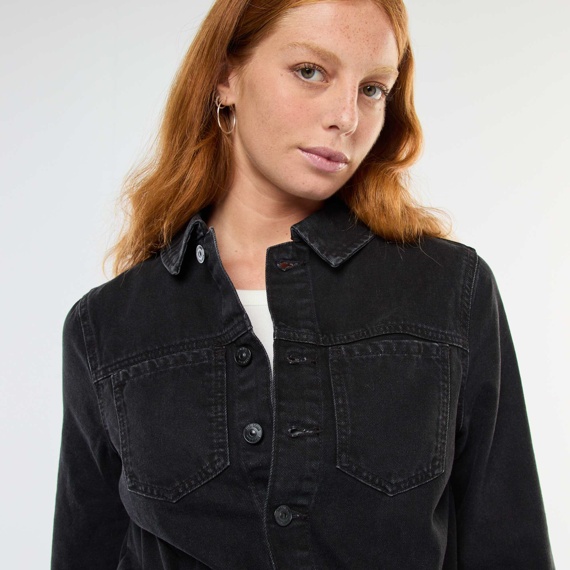 Denim Shirt Dress GREY - Image 4