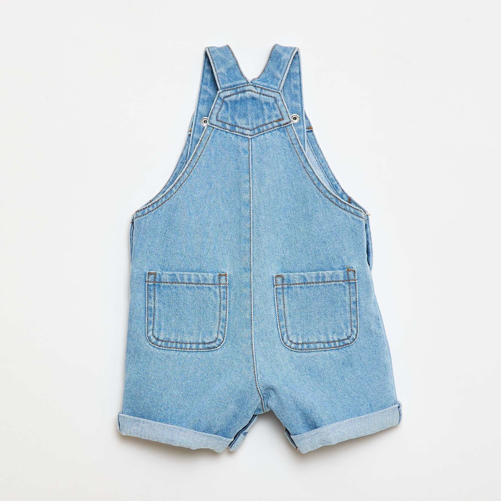 Denim Short Overalls BLUE - Image 2