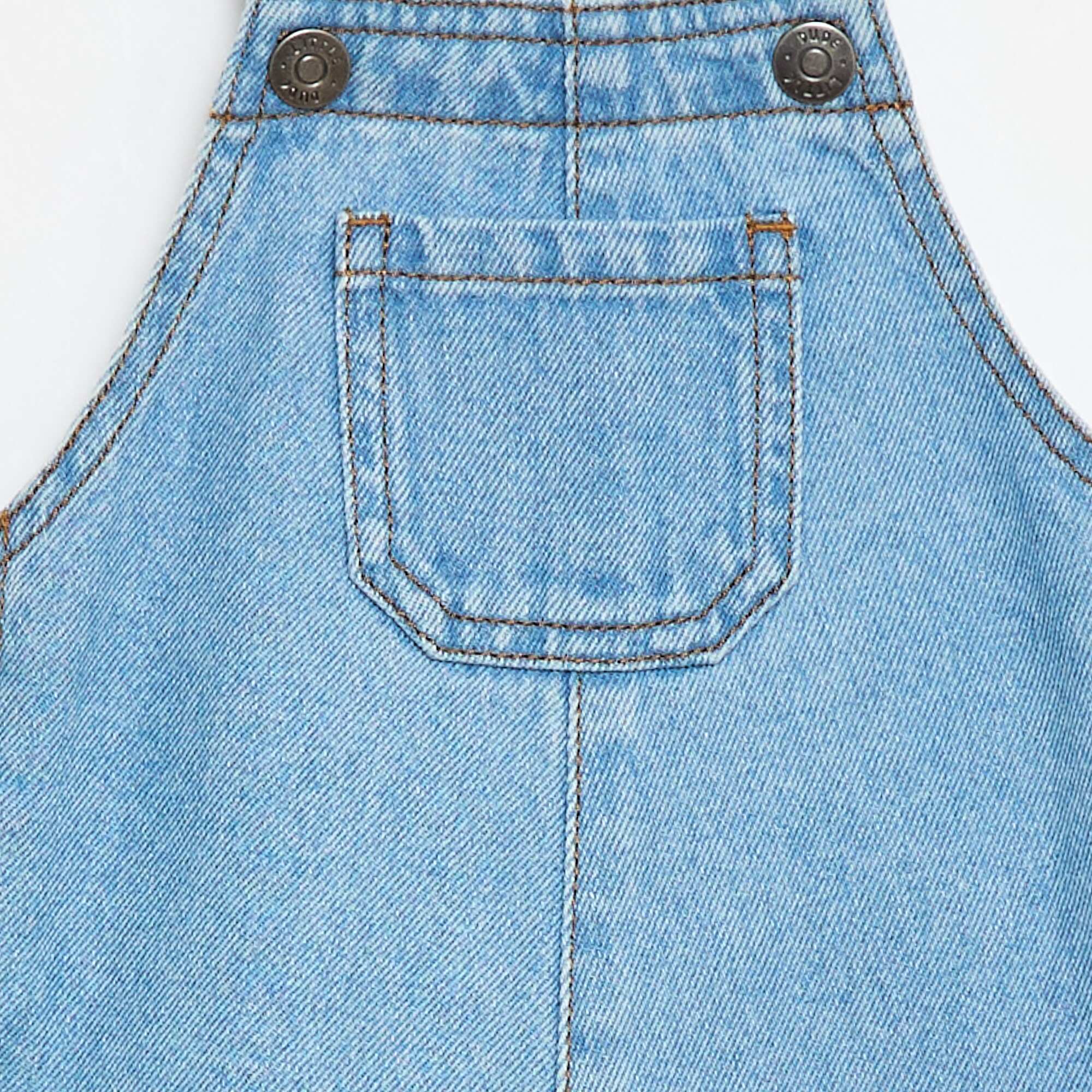 Denim Short Overalls BLUE - Image 3