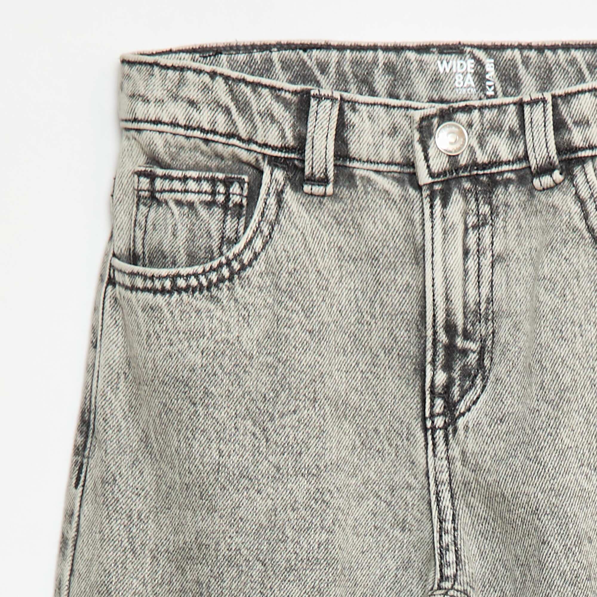 Destroyed denim trousers GREY - Image 3