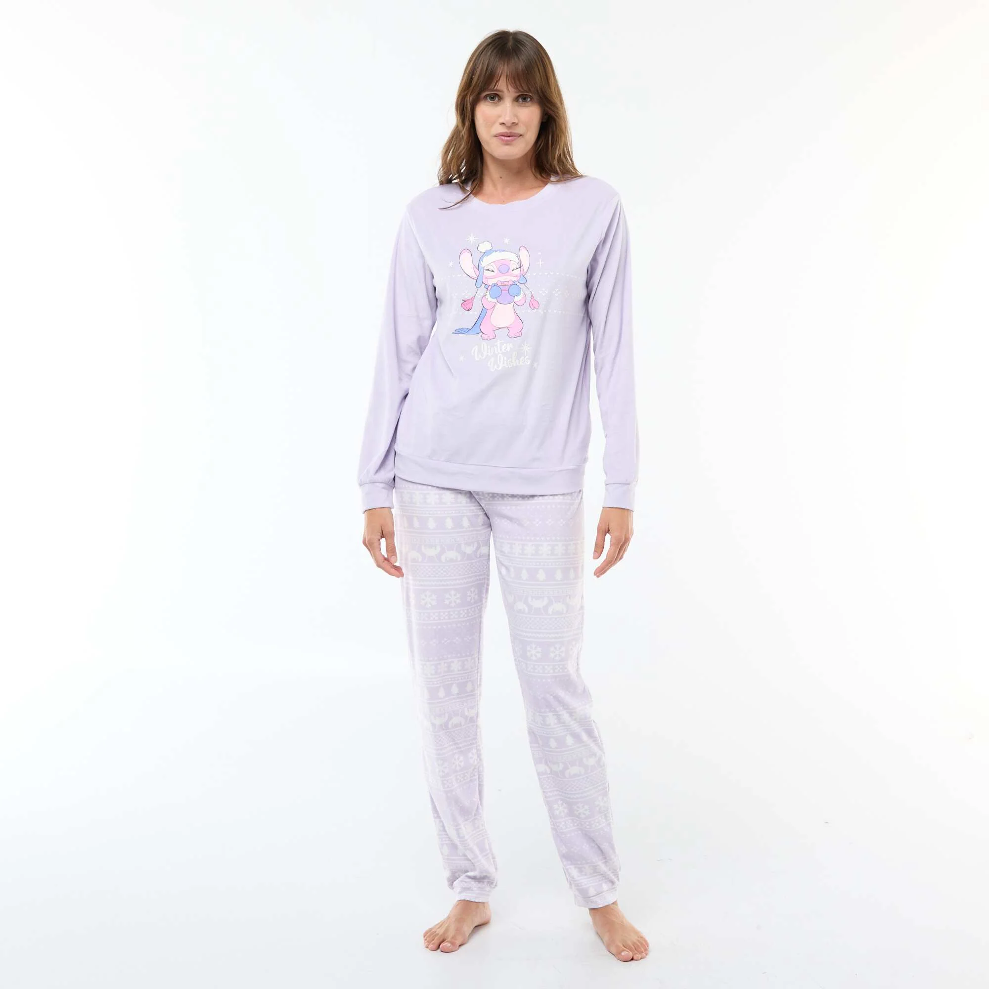 Disney 'Pampan' Velvet Long Pajama Set - 2 Piece PURPLE - Image 4