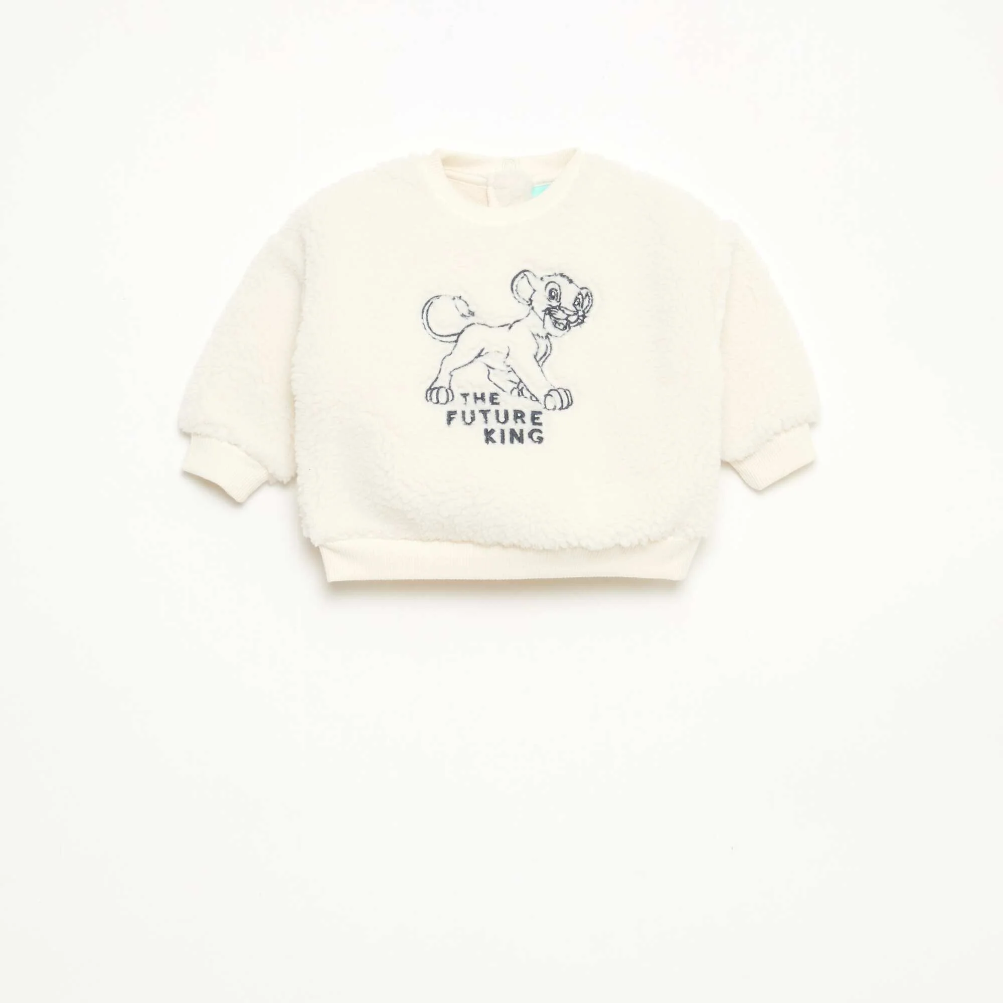 Disney 'Simba' Cotton Sweatshirt + Pants Set WHITE - Image 2