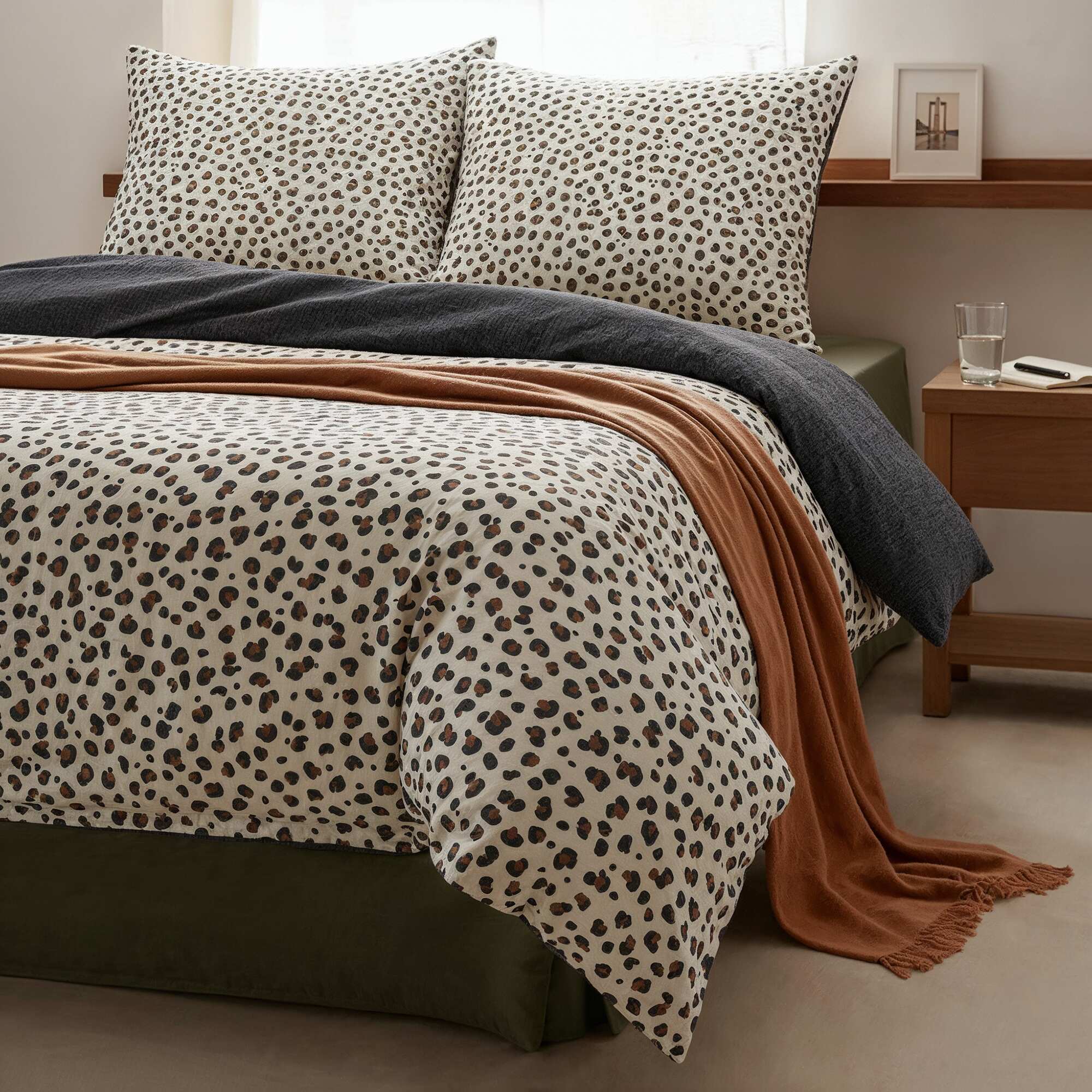 Double Cotton Gauze Bedding Set (240 x 220cm) - Kiabi Home BEIGE - Image 5
