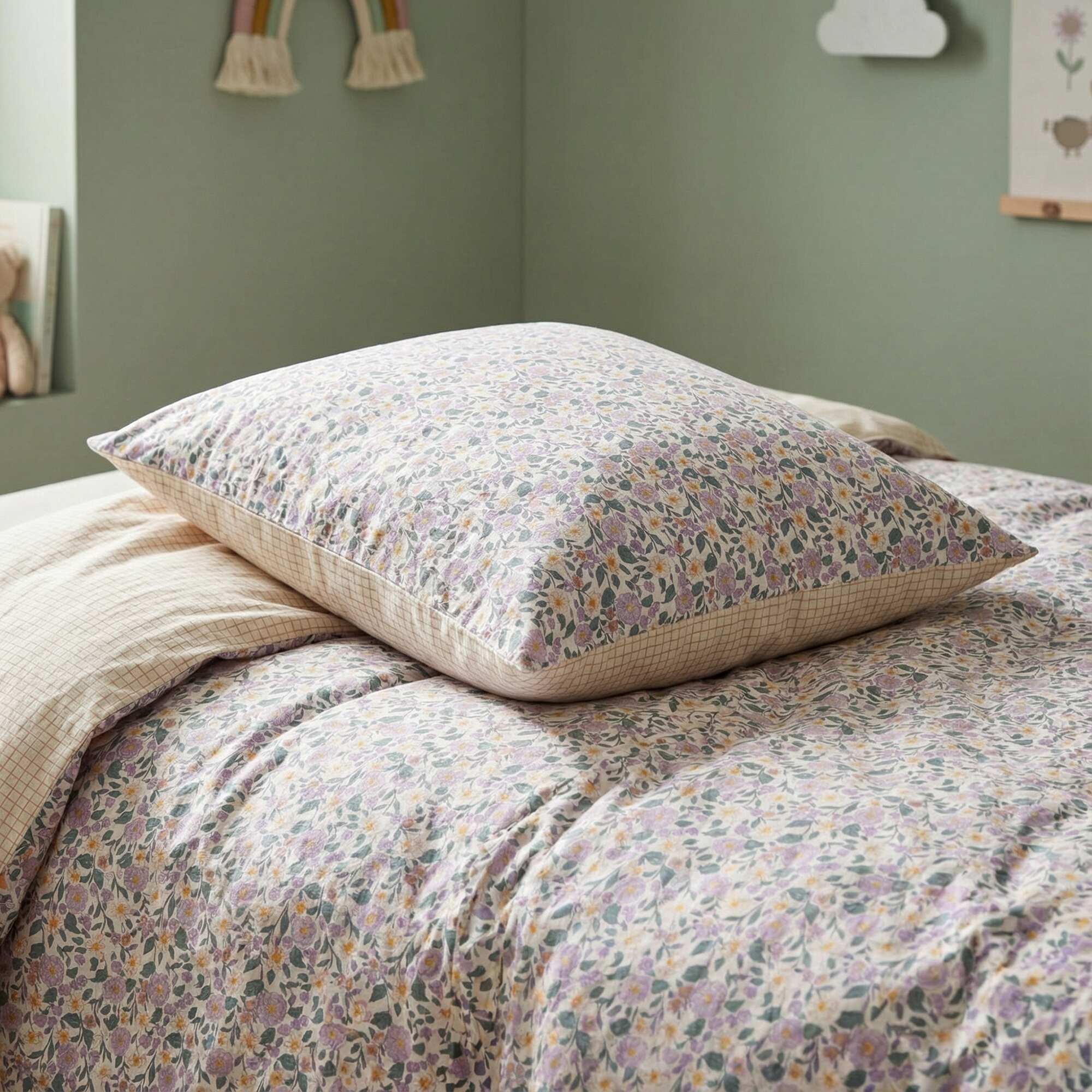 Duvet Cover Set (140 x 200cm) + Pillowcase - 2 pieces PURPLE - Image 4