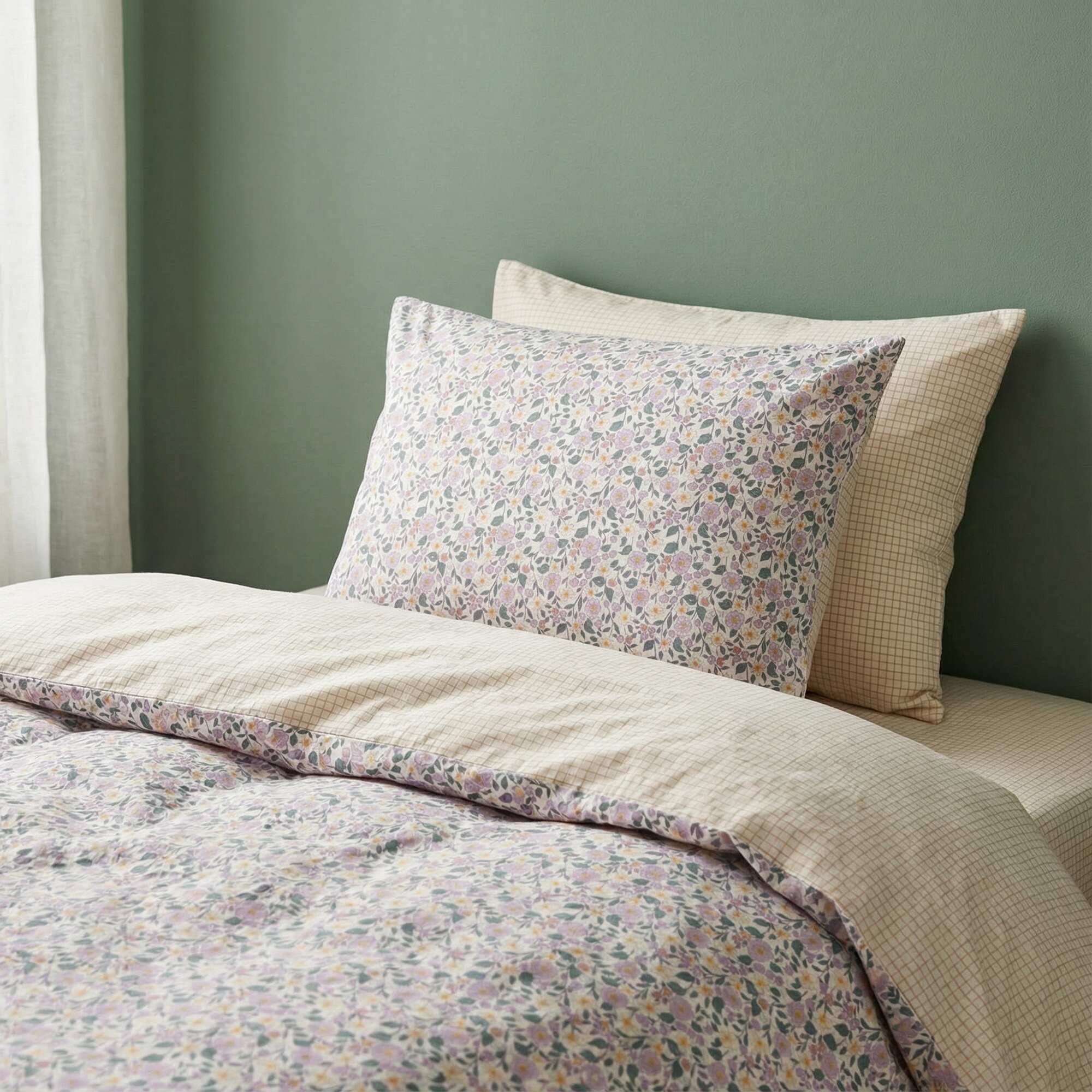 Duvet Cover Set (140 x 200cm) + Pillowcase - 2 pieces PURPLE - Image 6