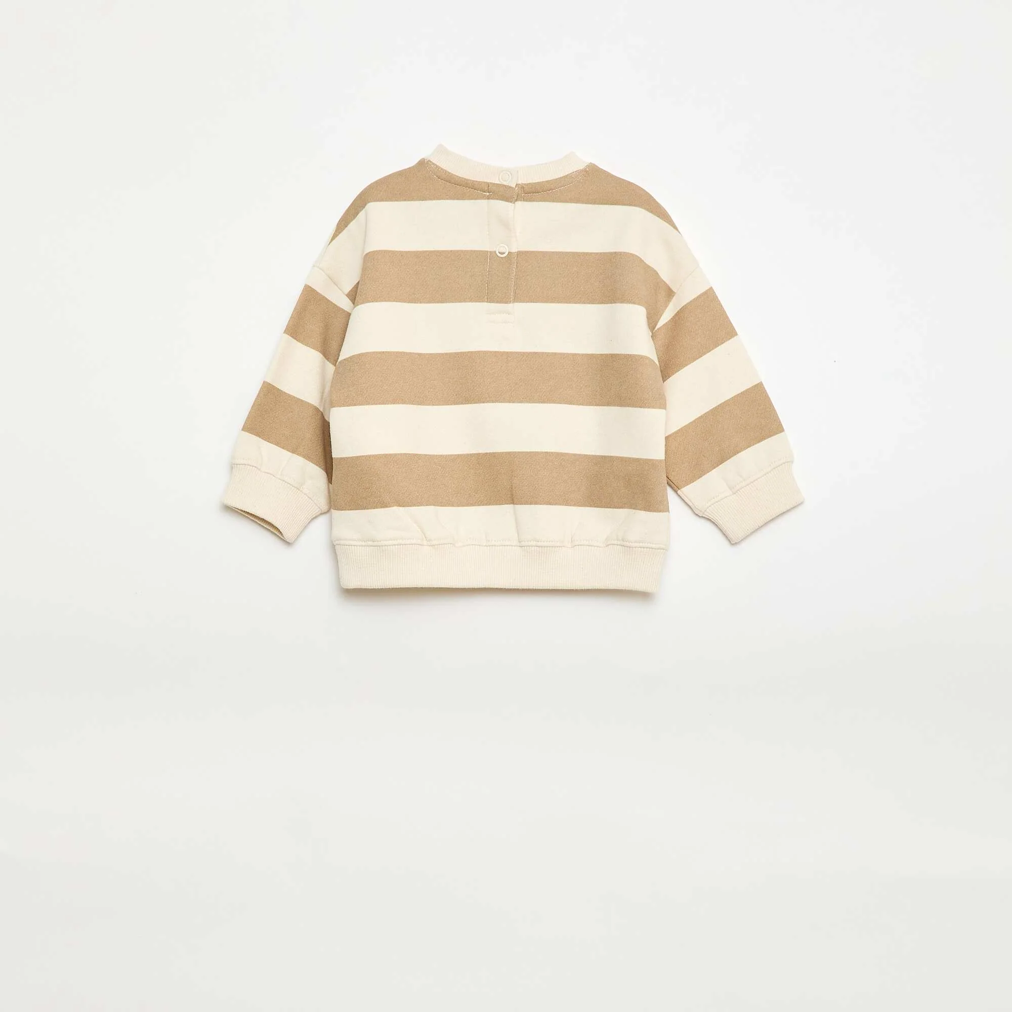 Embroidered Fleece Sweatshirt WHITE - Image 3