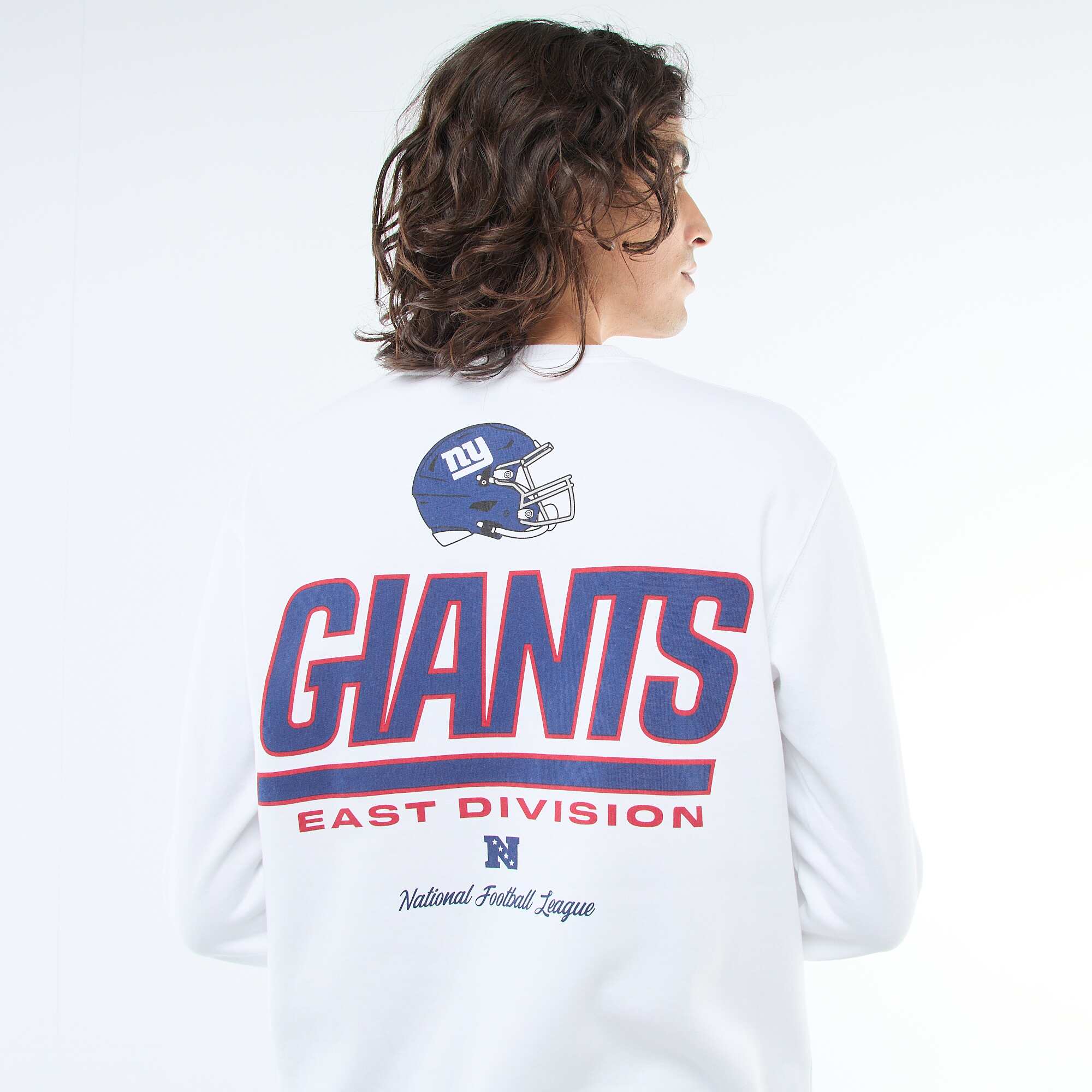 Embroidered 'NFL' Fleece Sweatshirt WHITE - Image 5