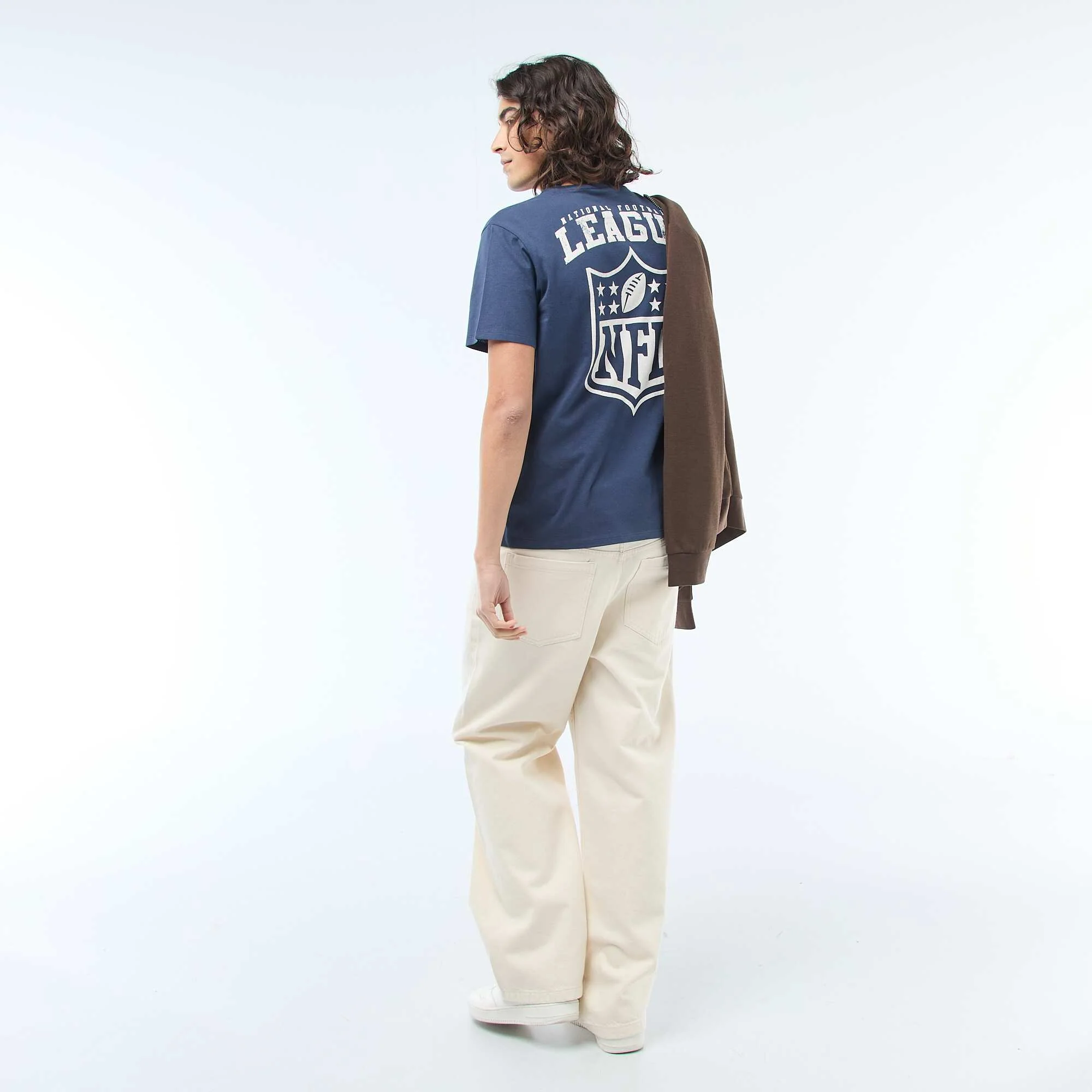 Embroidered 'NFL' T-shirt BLUE - Image 2