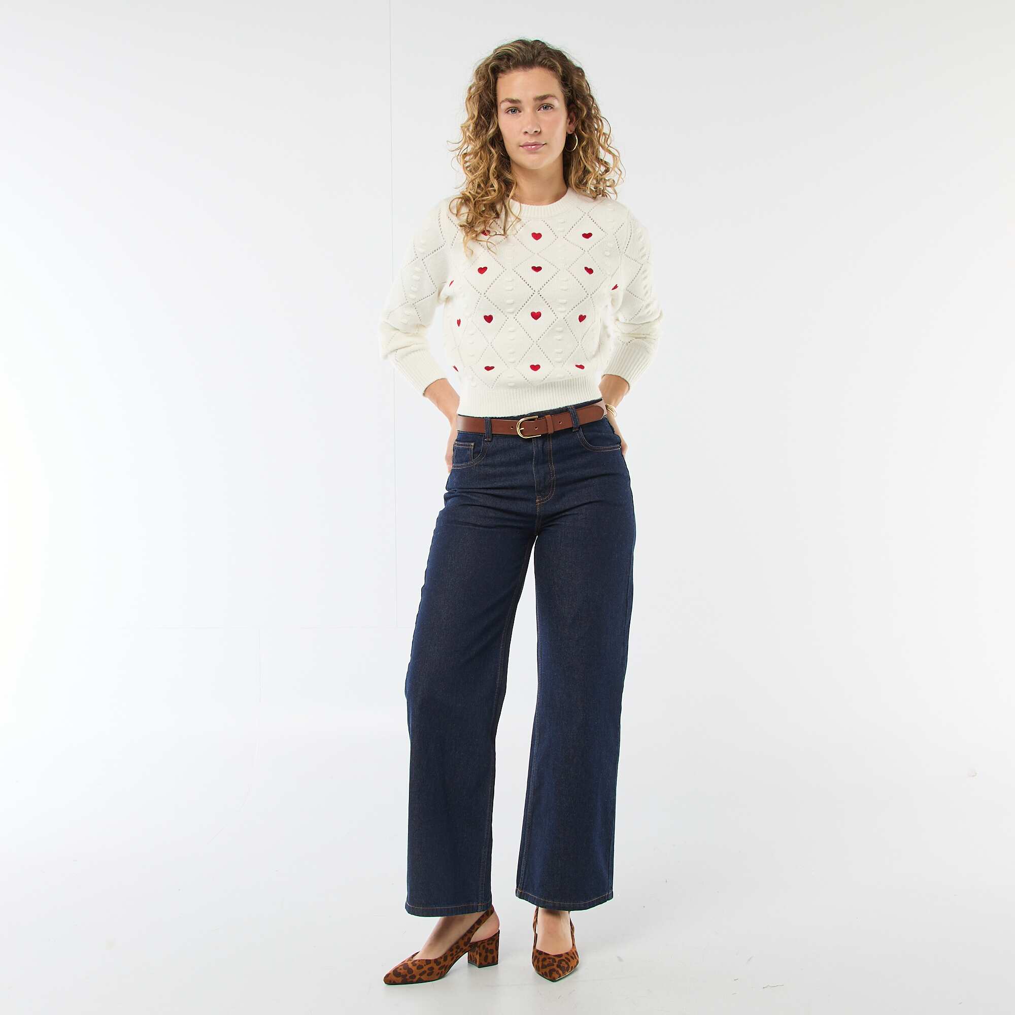 Fancy Knit Sweater WHITE - Image 2