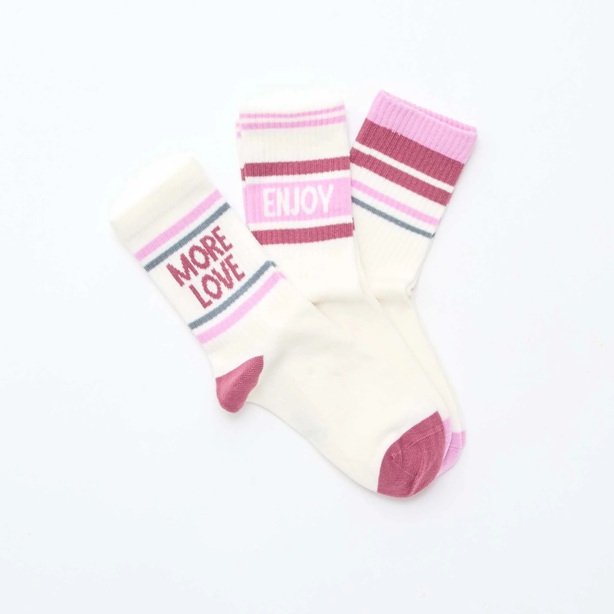 Fancy Ribbed Socks PURPLE