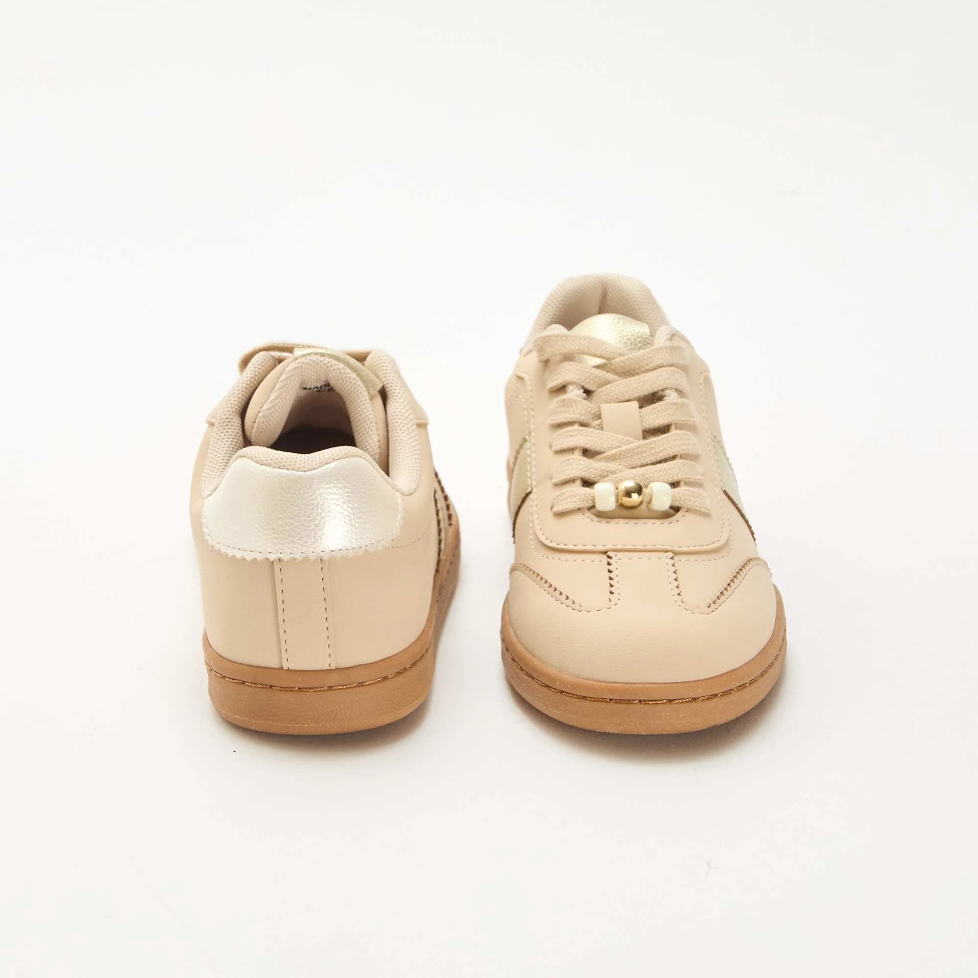Fashion Sneakers with Leopard Print Panels WHITE - Image 3