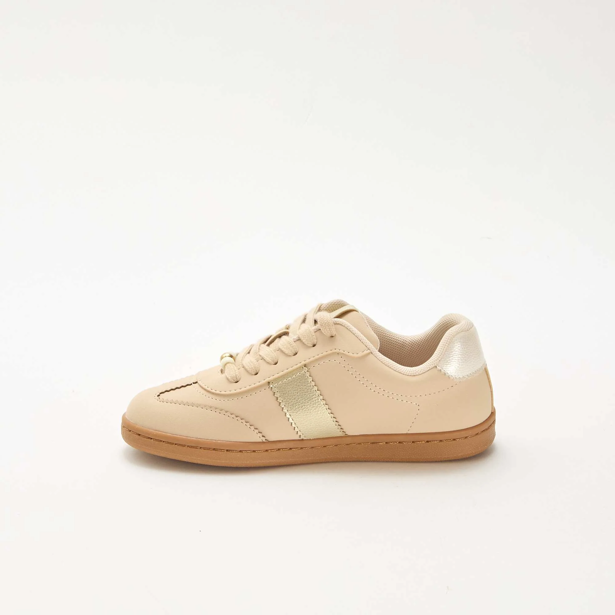 Fashion Sneakers with Leopard Print Panels WHITE - Image 4