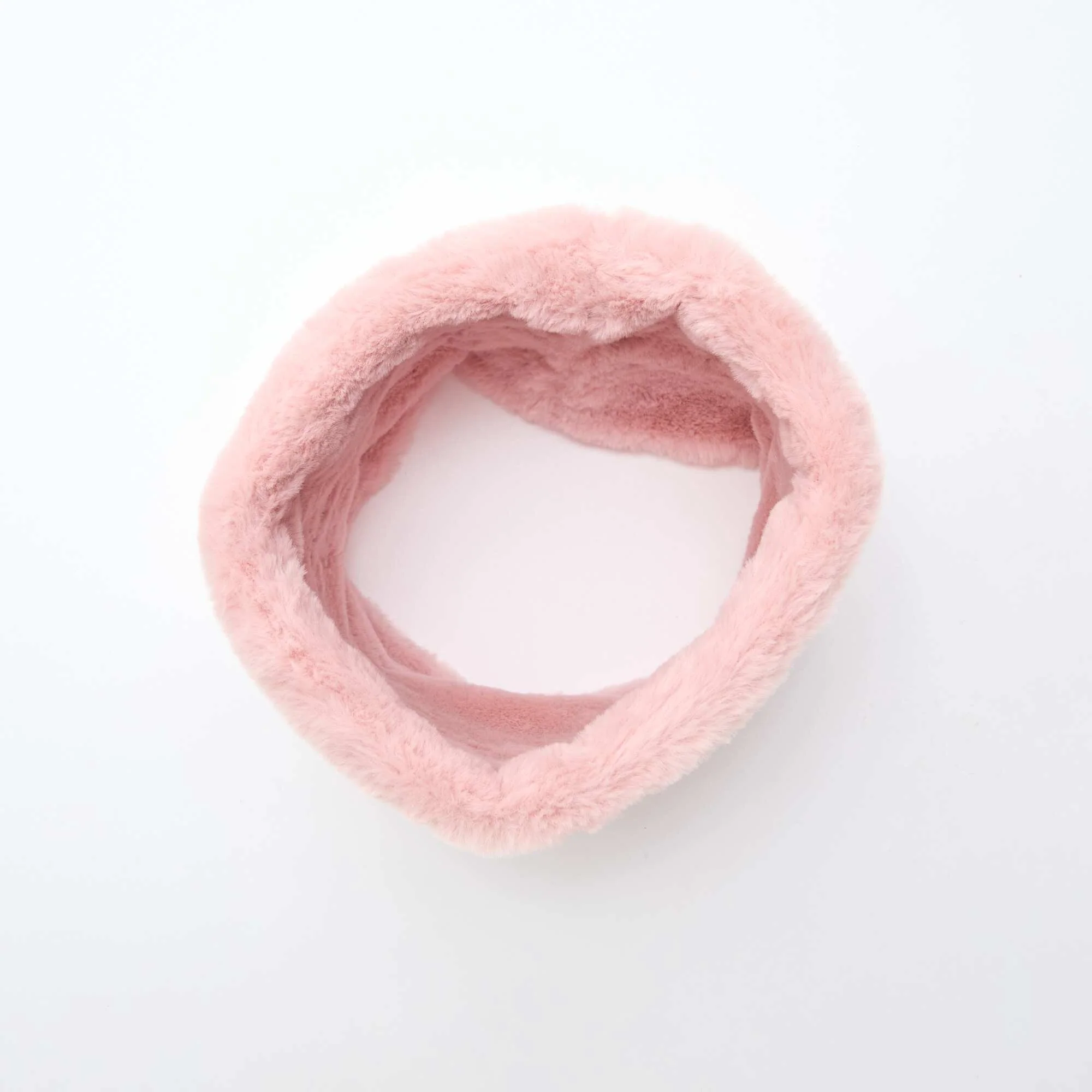 Faux Fur Snood PINK - Image 3
