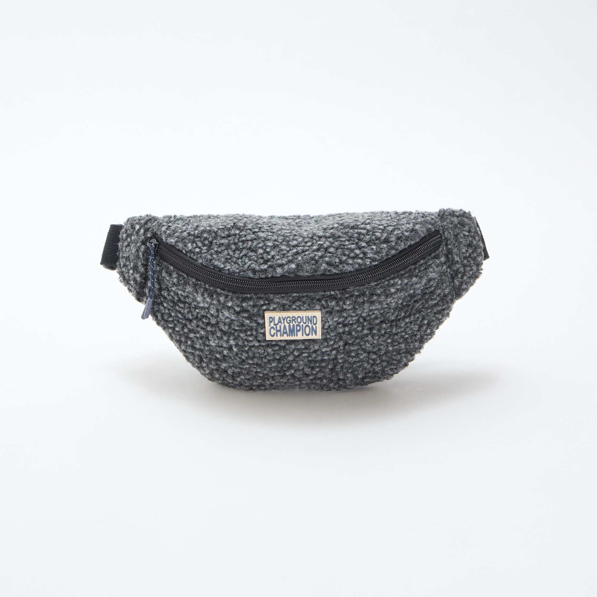 Faux Shearling Belt Bag 27x15 cm GREY - Image 3
