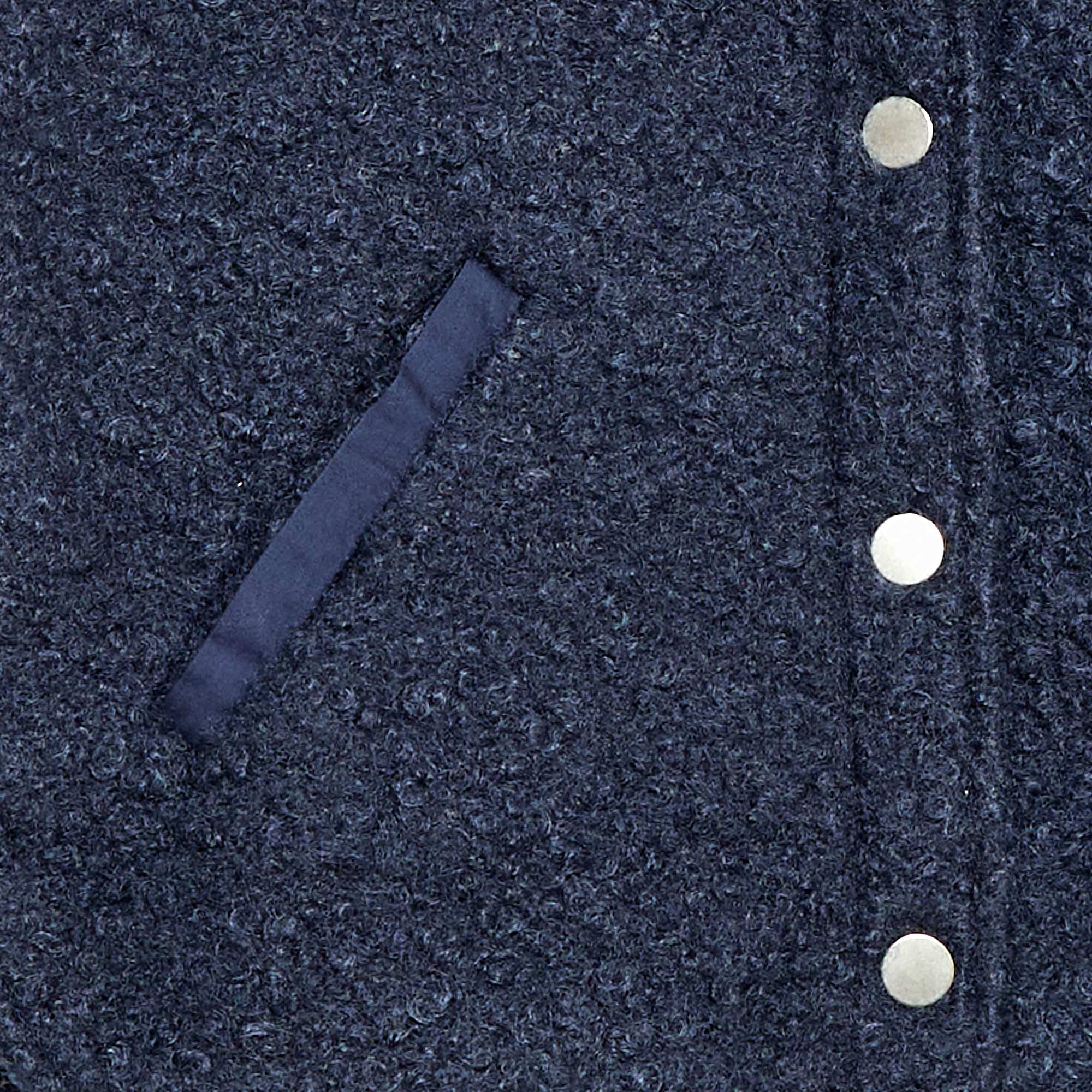 Faux Shearling Snap-Front Jacket BLUE - Image 3