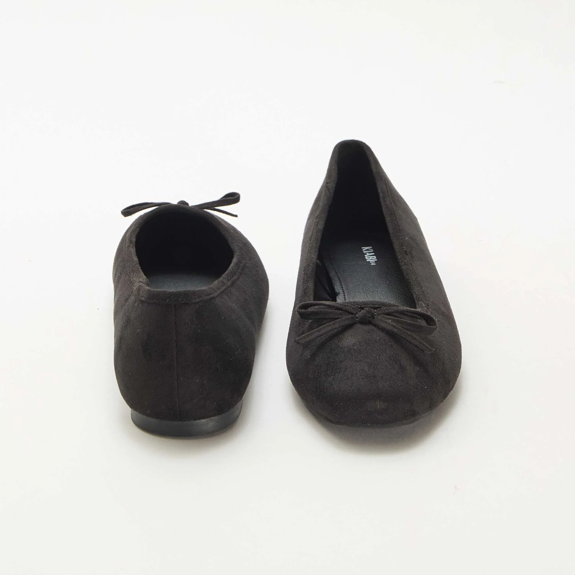 Faux Suede Ballet Flats BLACK - Image 3