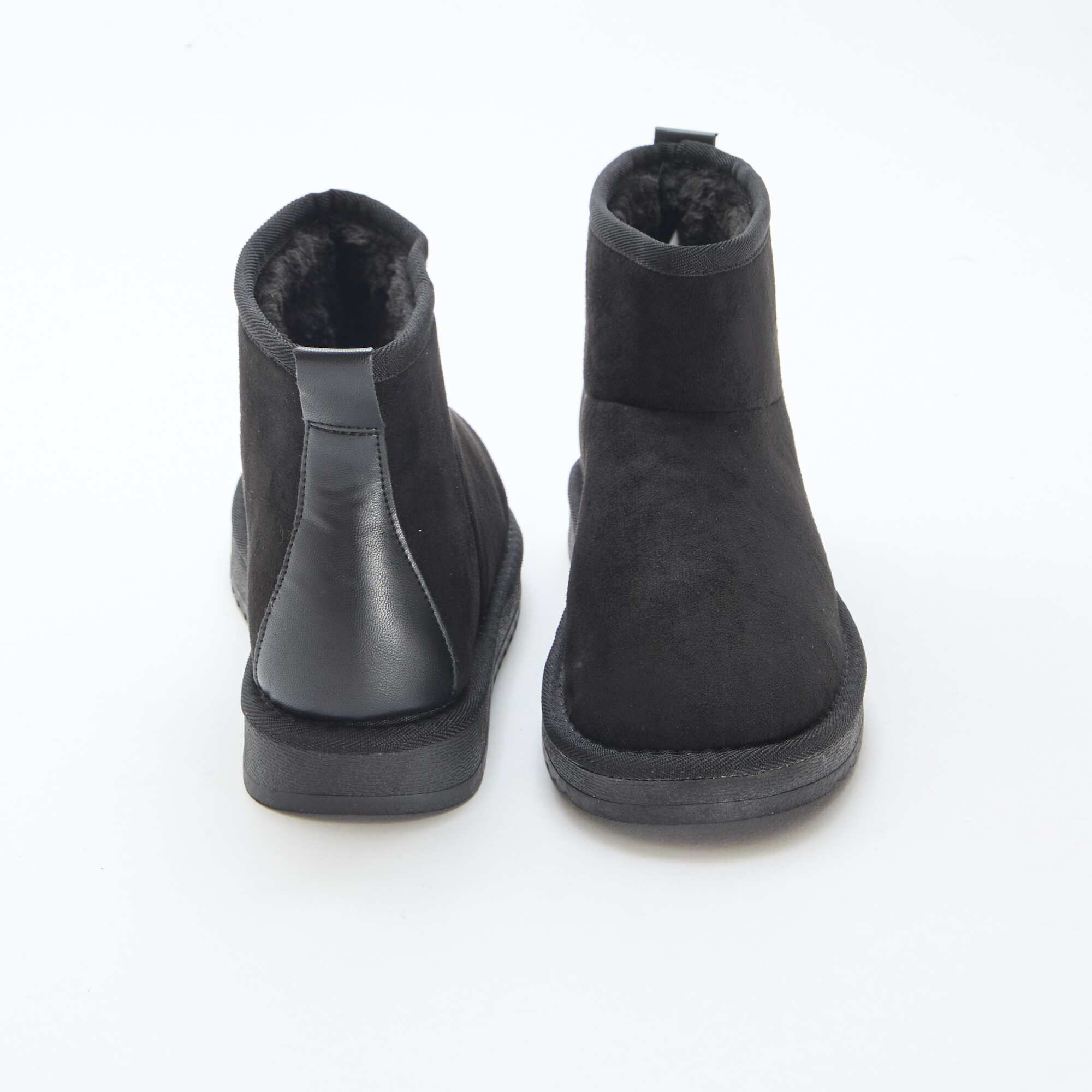 Faux Suede Boots BLACK - Image 3