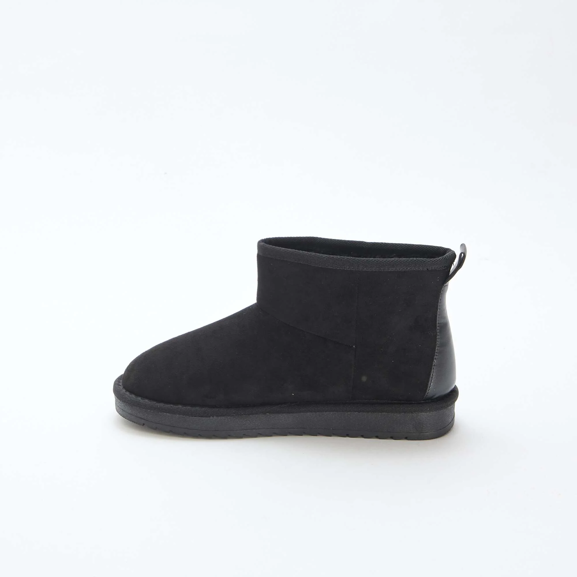 Faux Suede Boots BLACK - Image 4