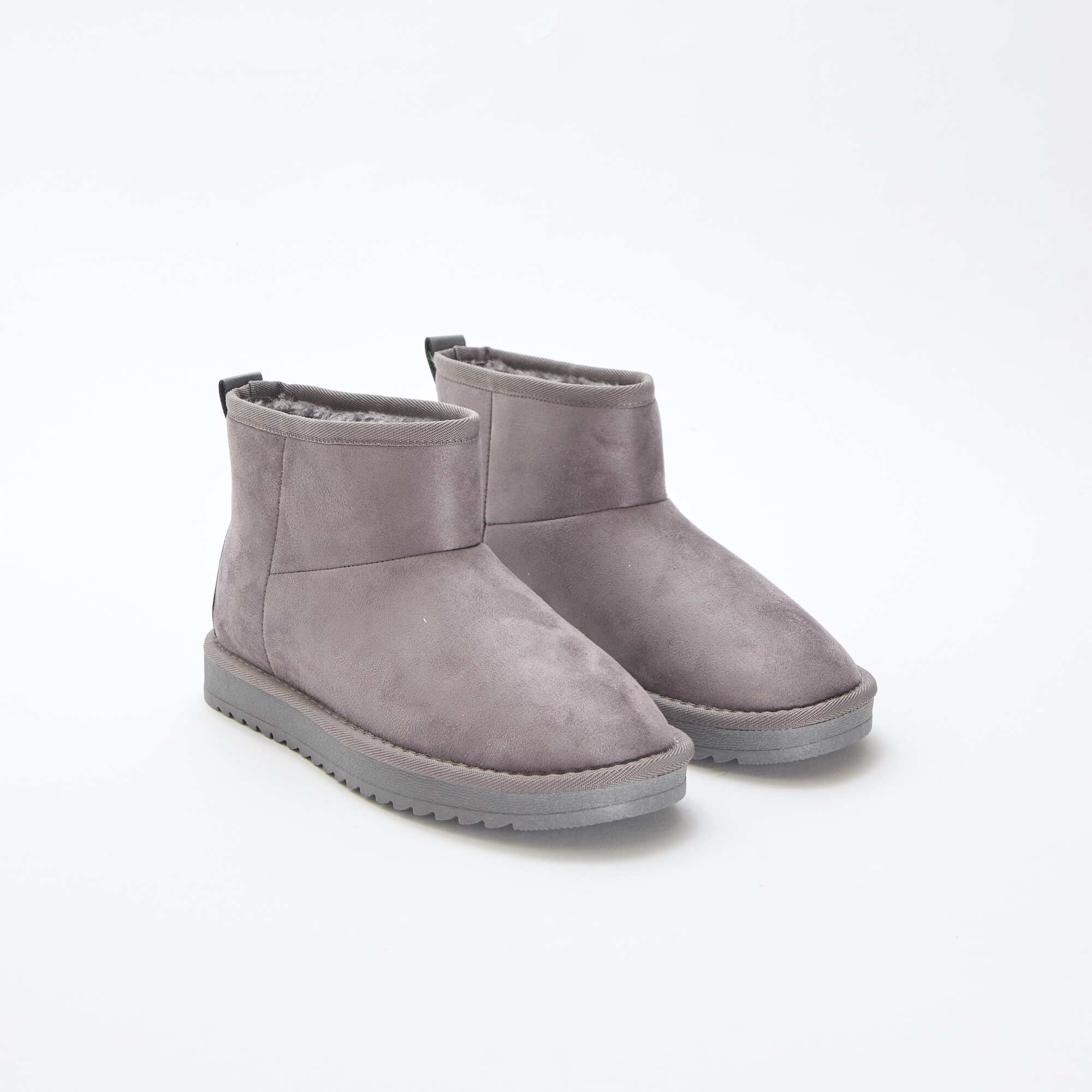 Faux Suede Boots GREY