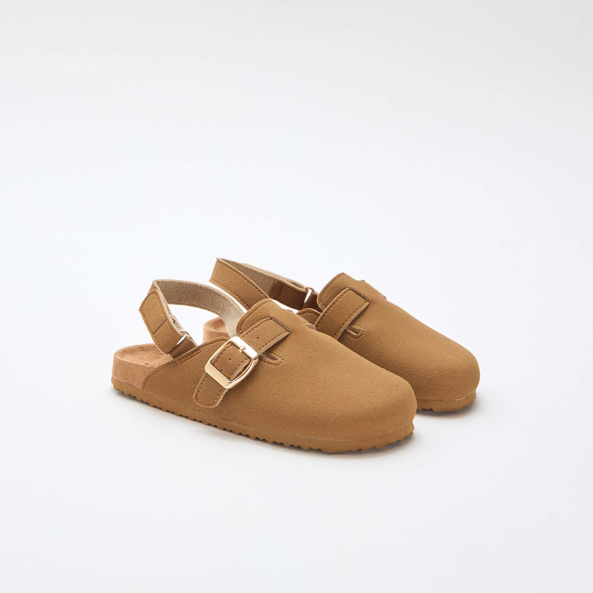 Faux Suede Clog BROWN