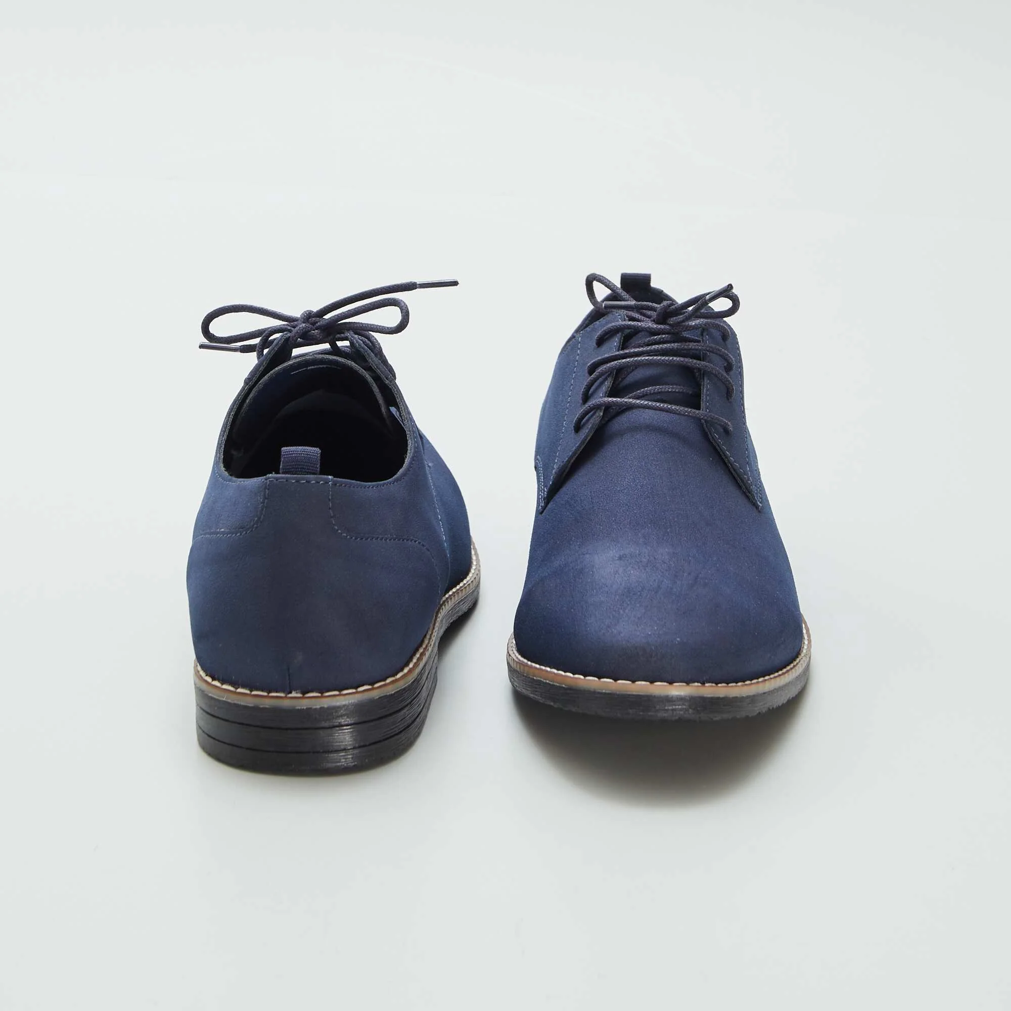 Faux suede dress shoes BLUE - Image 3
