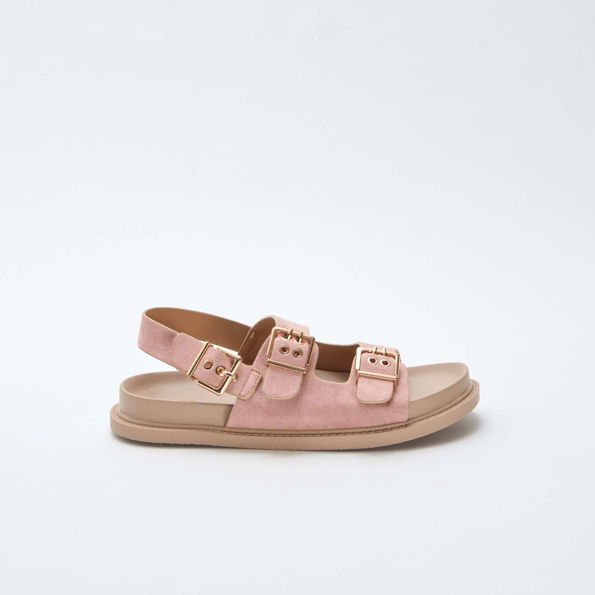 Faux Suede Mules with Adjustable Back Strap BROWN - Image 2
