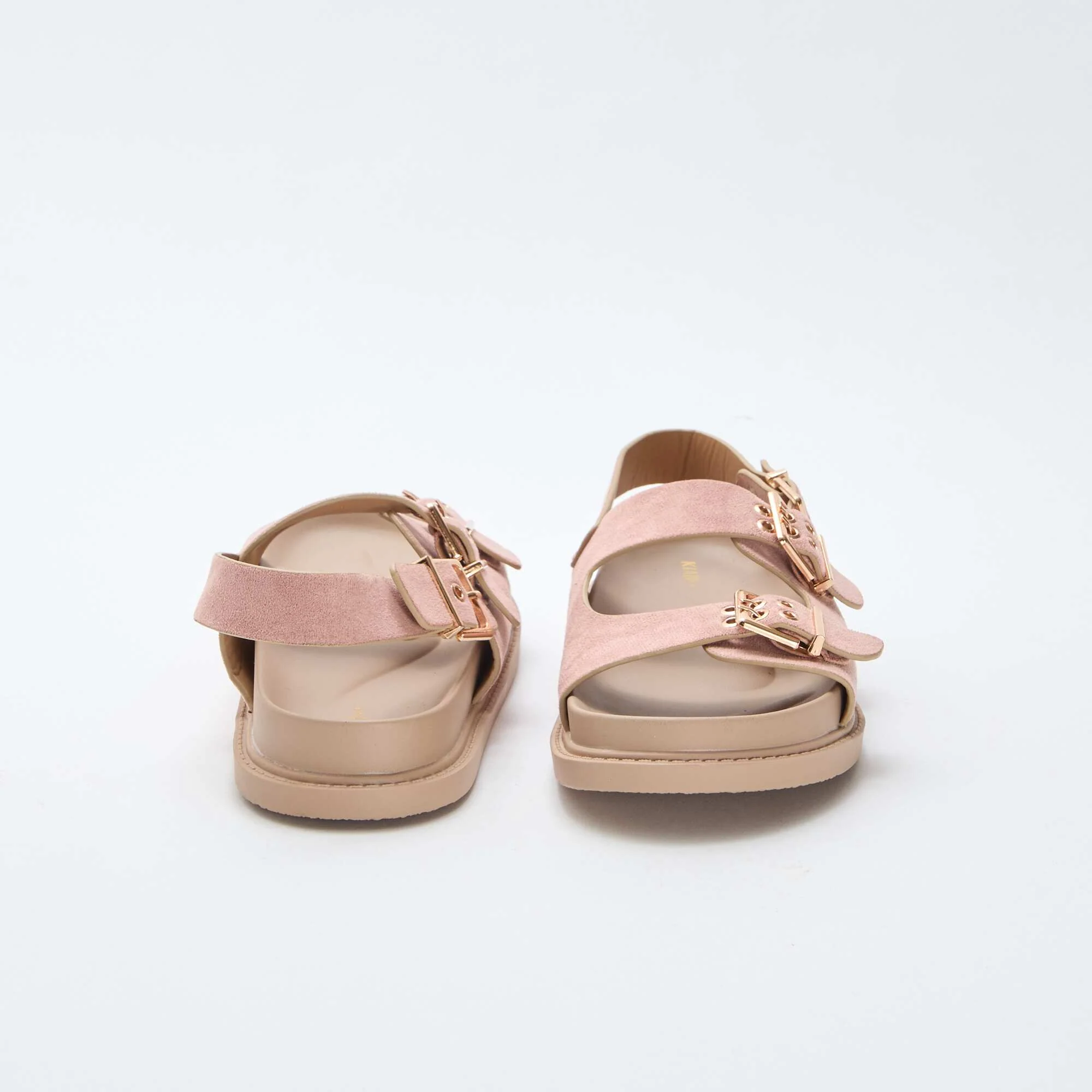 Faux Suede Mules with Adjustable Back Strap BROWN - Image 3