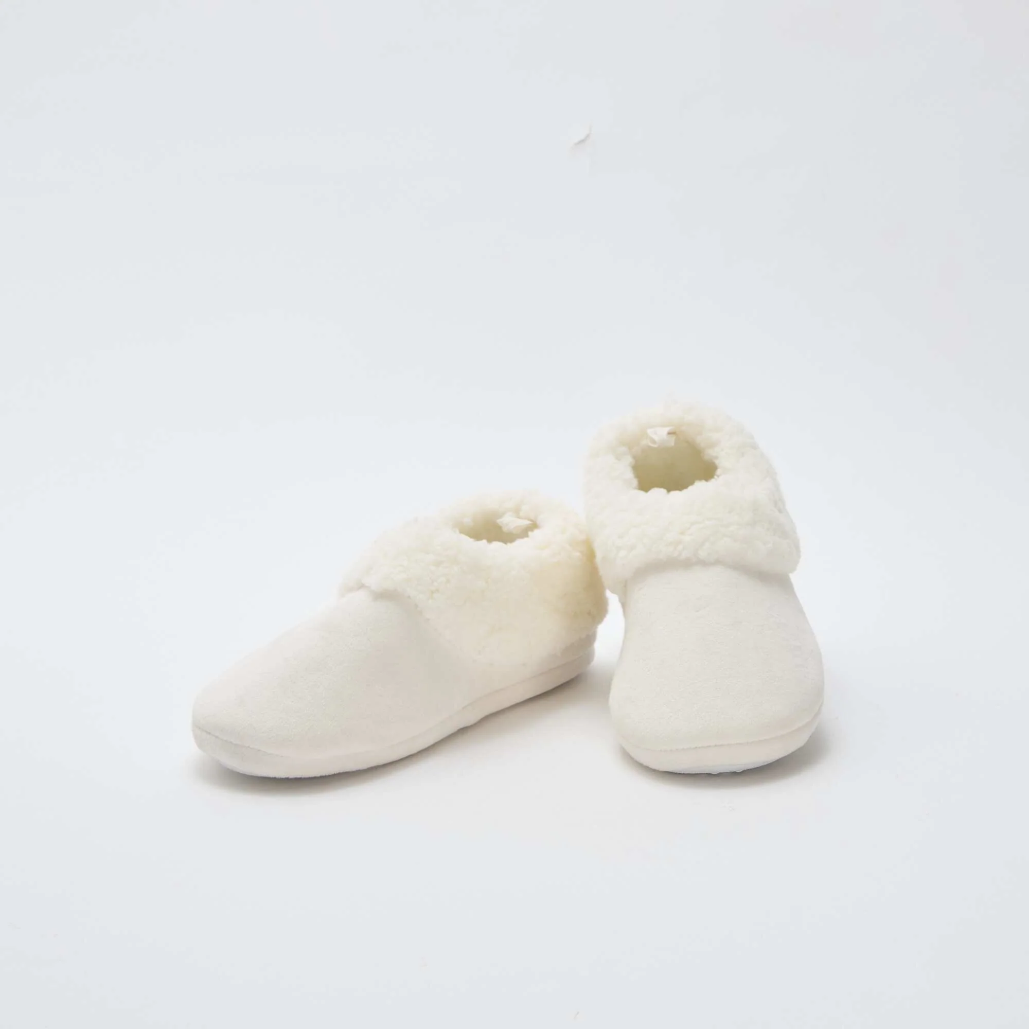 Faux Suede Slippers BEIGE - Image 5