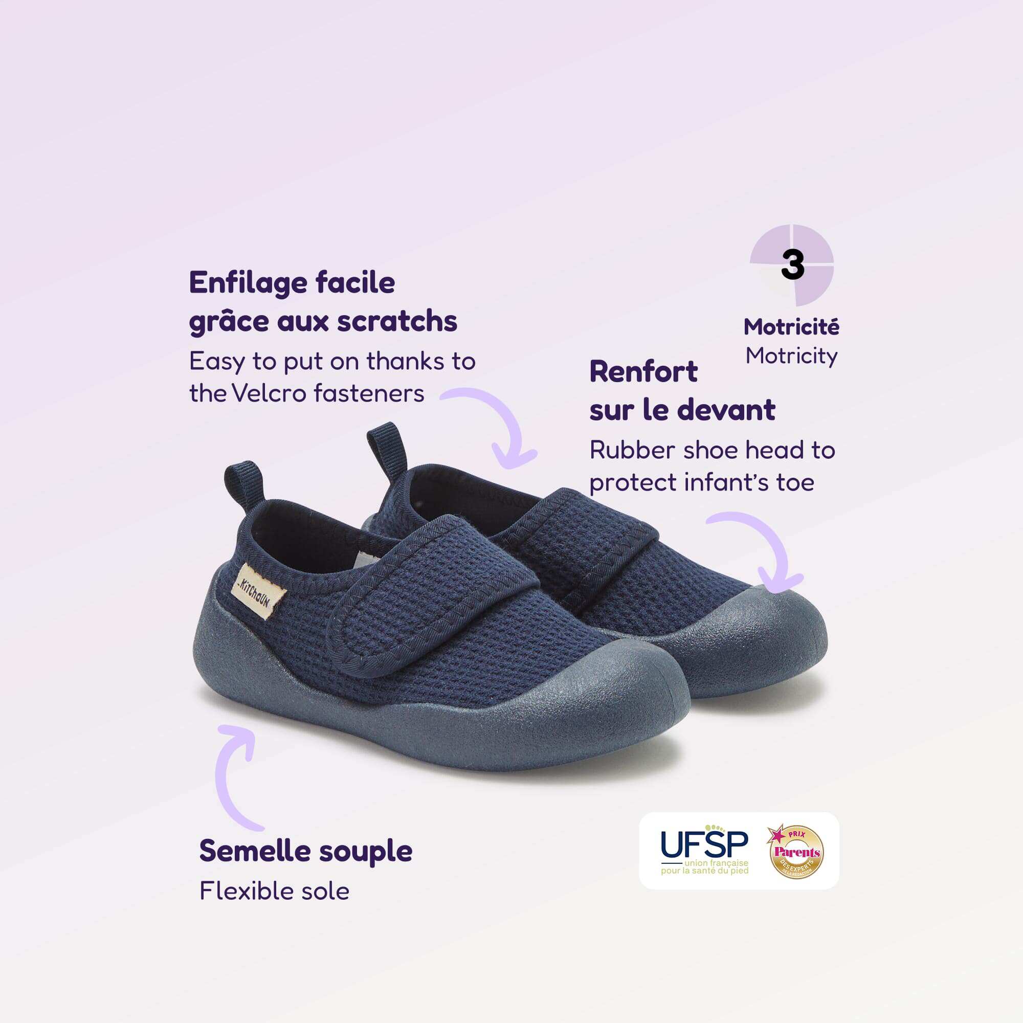 First Steps Motor Skills Slippers - Kitchoun BLUE - Image 4