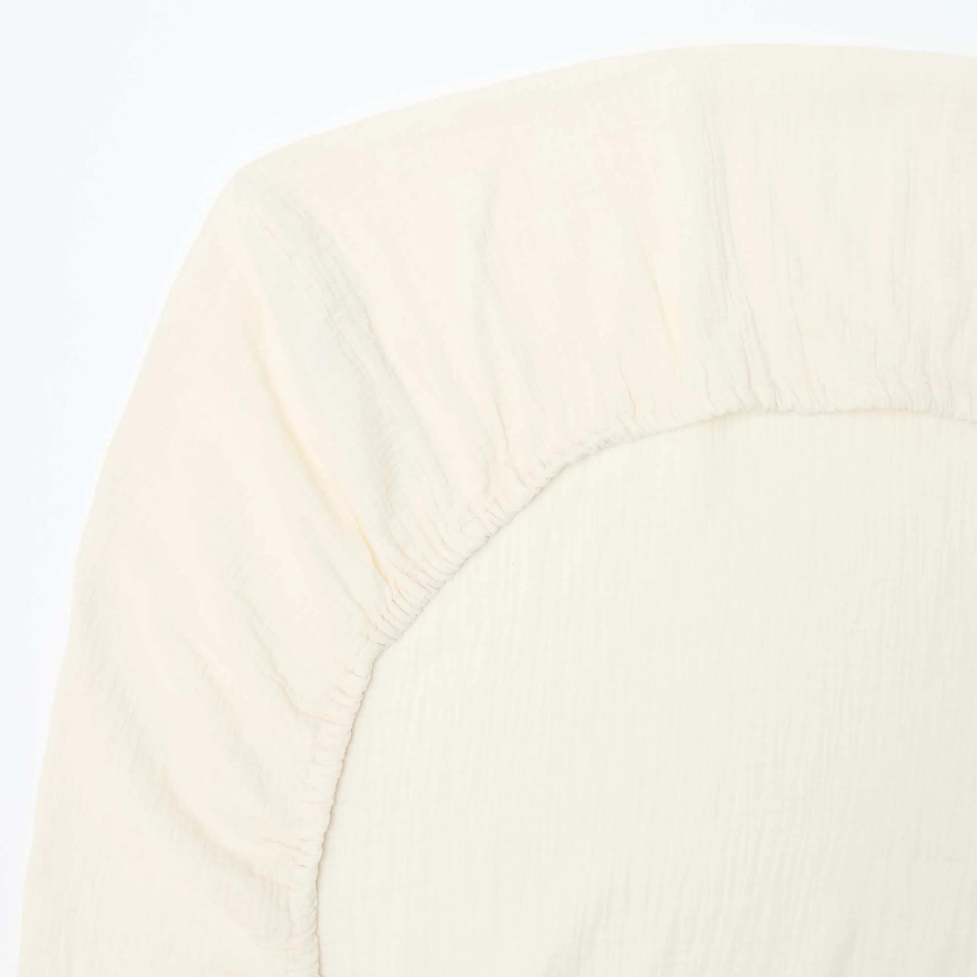 Fitted Crib Sheet (70x140) in Double Cotton Gauze - Kiabi Home WHITE - Image 2
