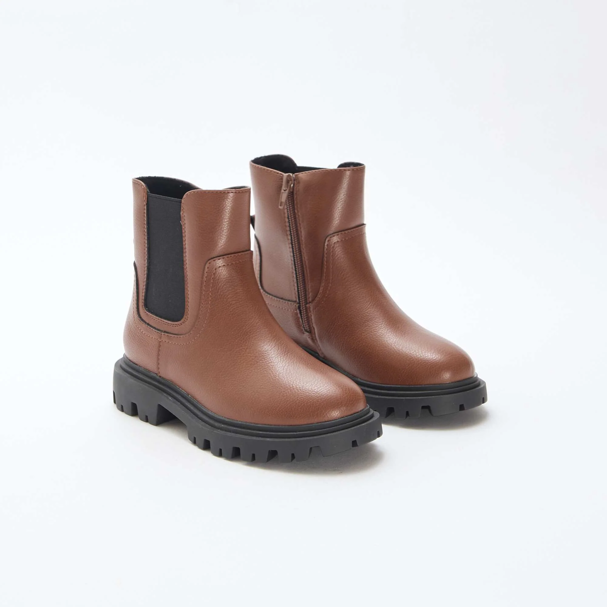 Fitted High Boots BROWN