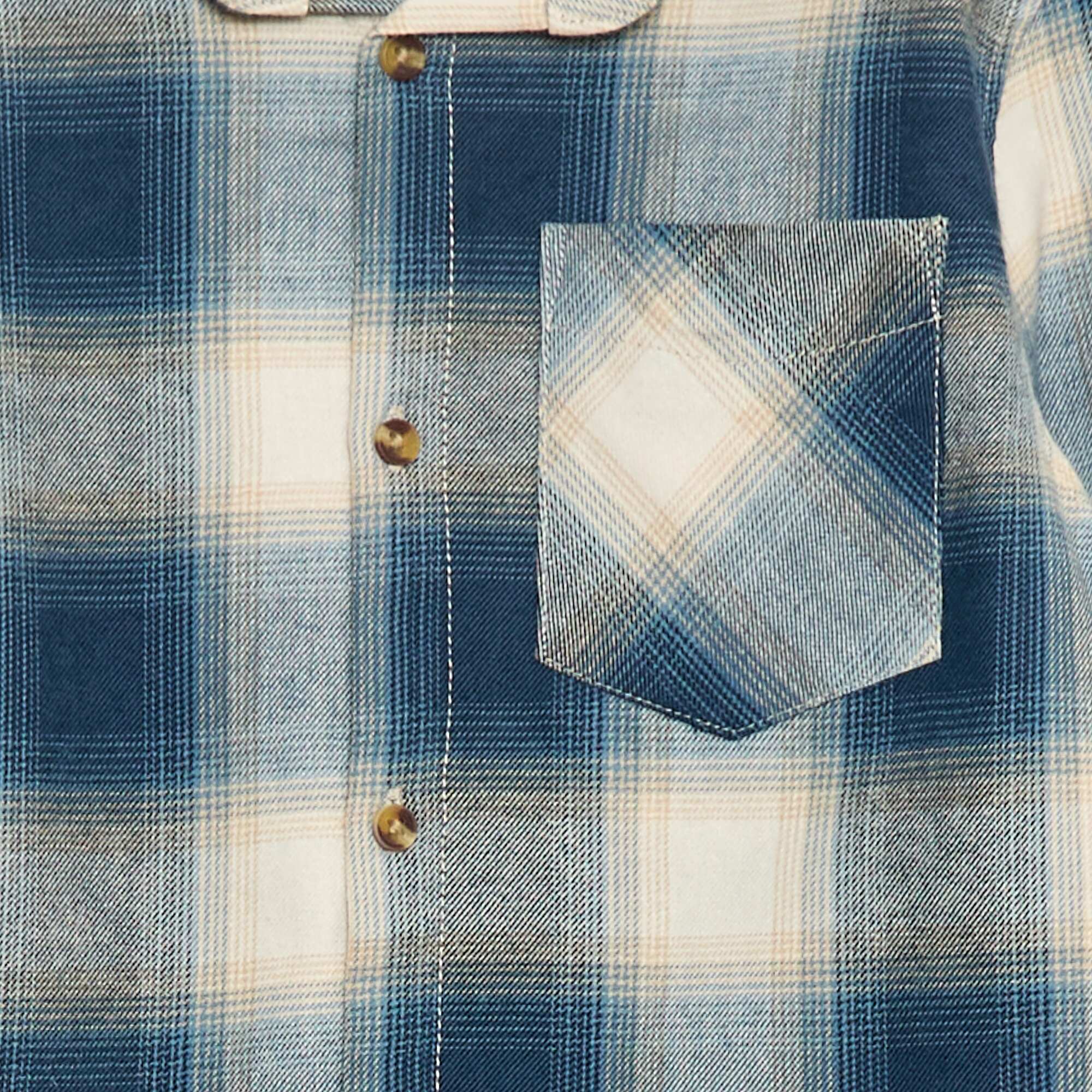 Flannel Check Shirt BLUE - Image 3