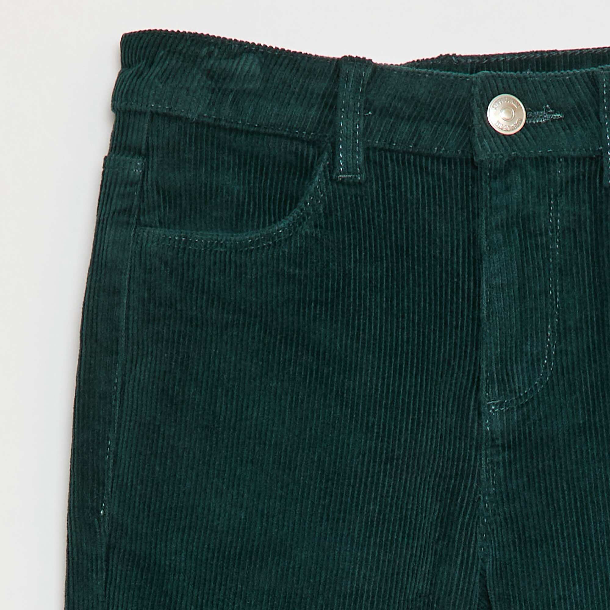 Flare Velvet Trousers GREEN - Image 3