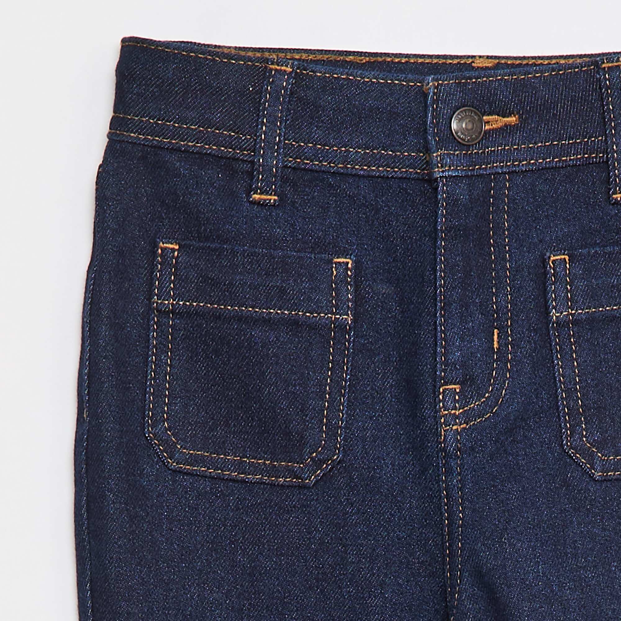 Flared/bootcut jeans with patch pockets BLUE - Image 3