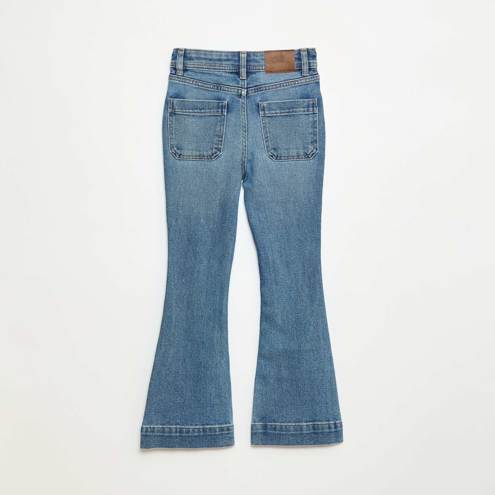 Flared/bootcut jeans with patch pockets BLUE - Image 3