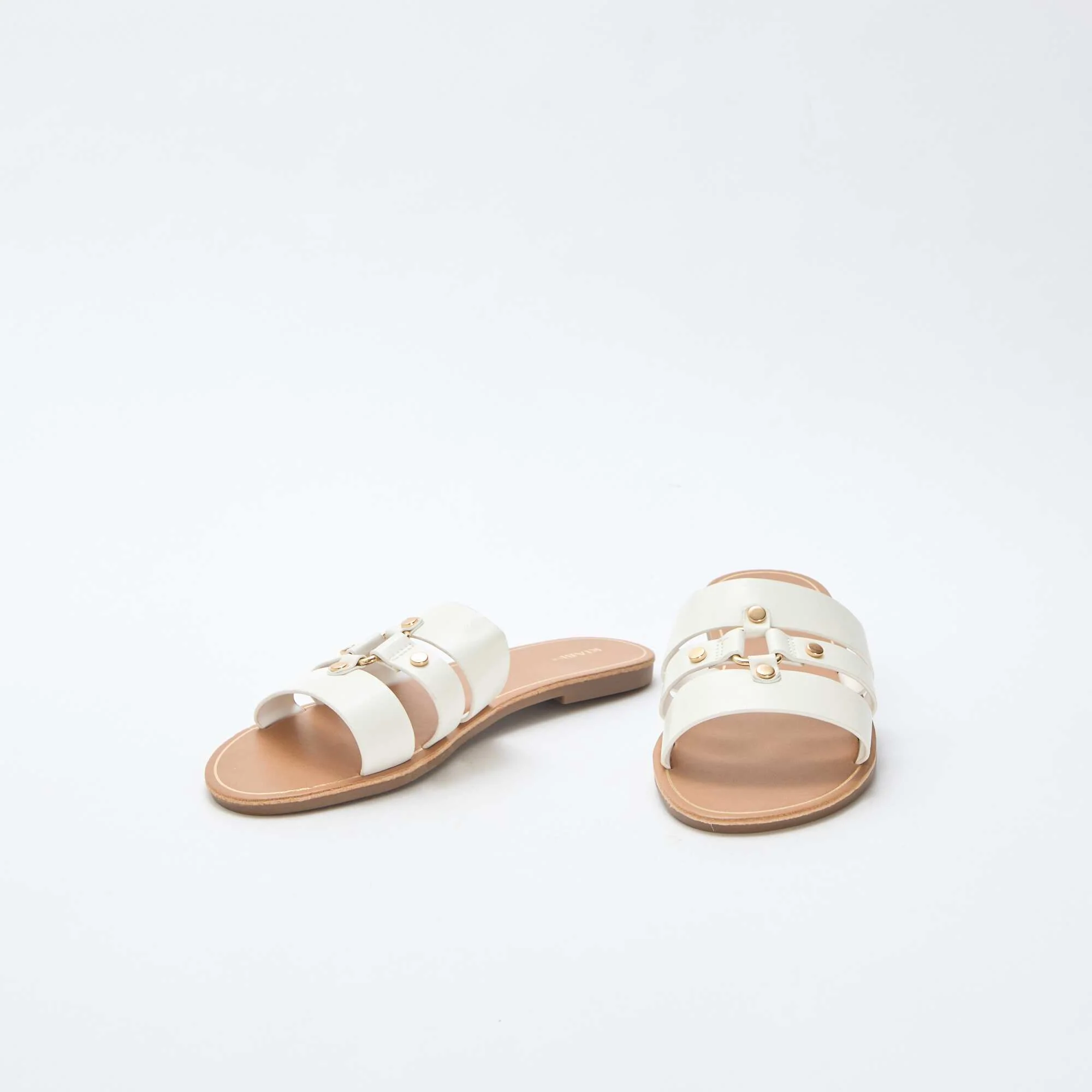 Flat Mules WHITE - Image 5