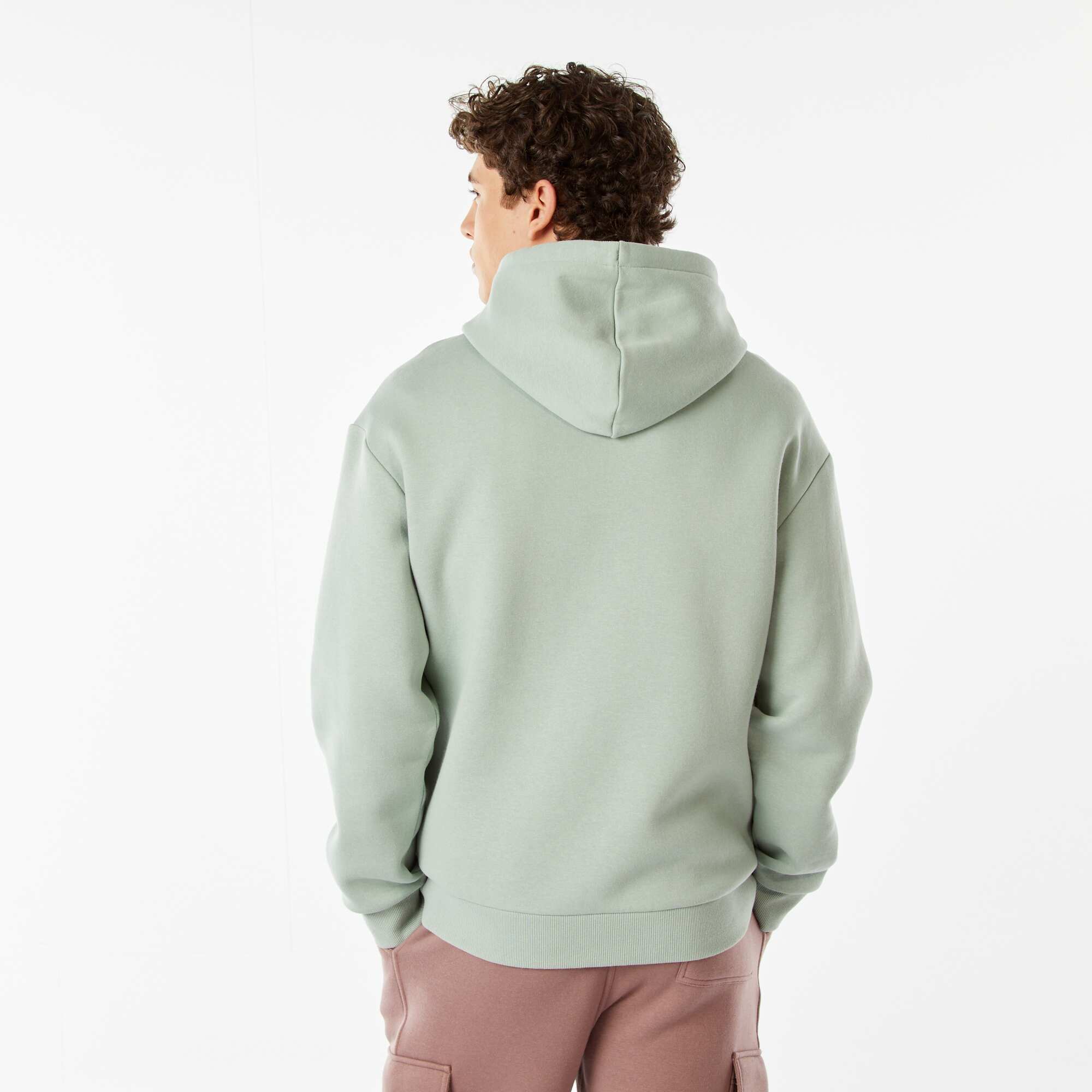 Fleece Hoodie Sweatshirt GREEN - Image 5