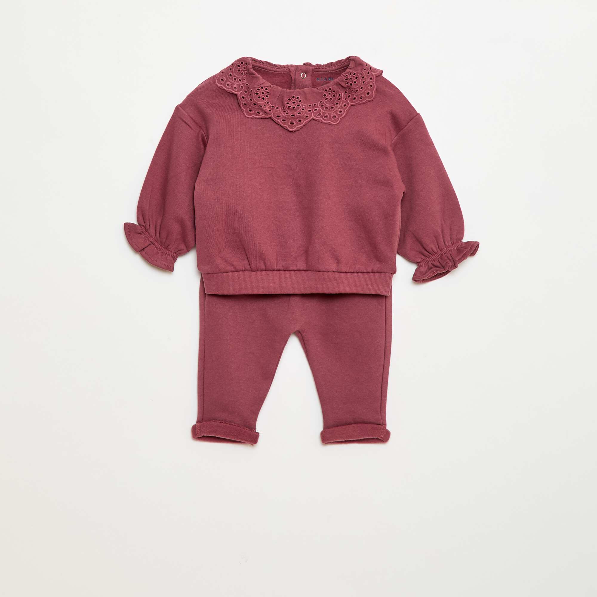 Fleece Jogger Set + Sweatshirt - 2 Piece PINK